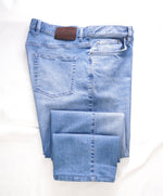 ERMENEGILDO ZEGNA - Light Blue Wash 5-Pocket Denim Jeans Pants - 38W