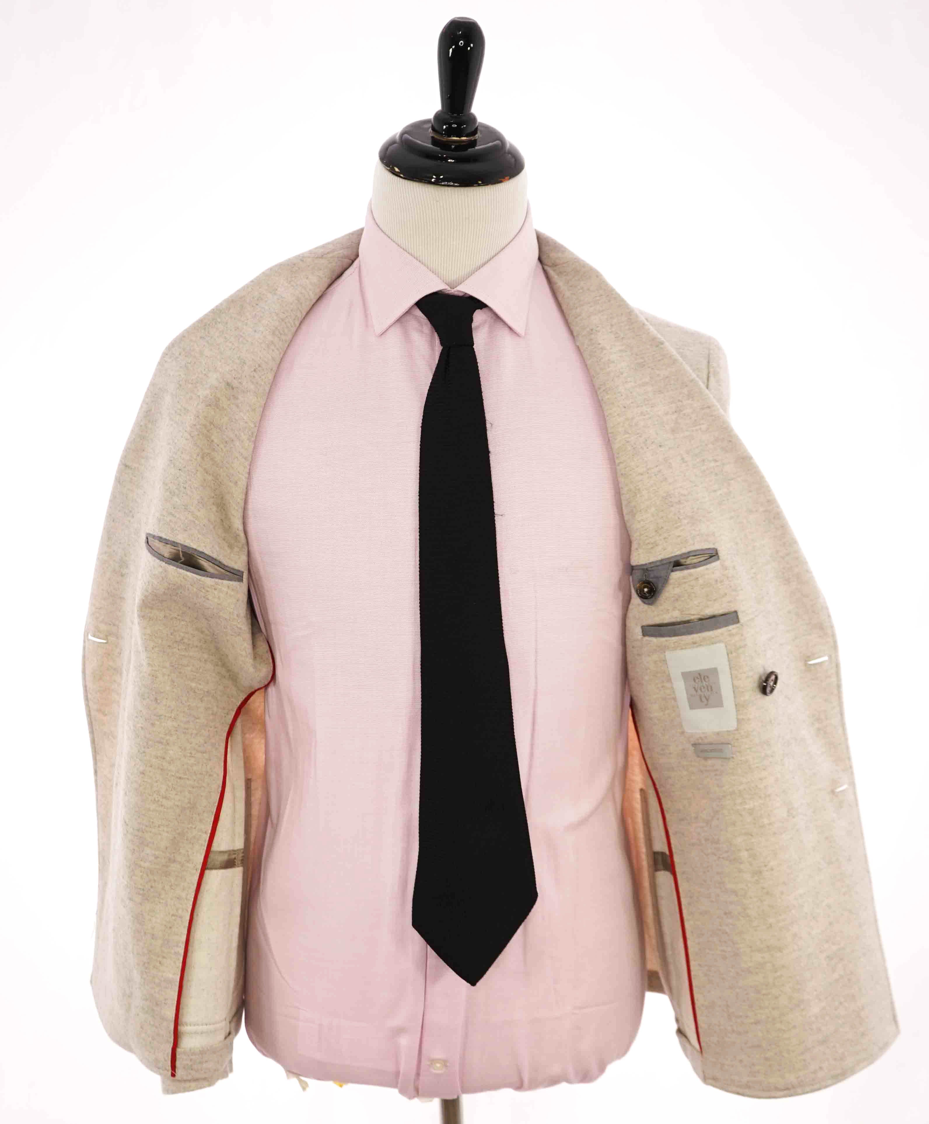 $1,195 ELEVENTY - Double Breasted SWEATER SOFT Cotton Blazer - 40 US (50EU)