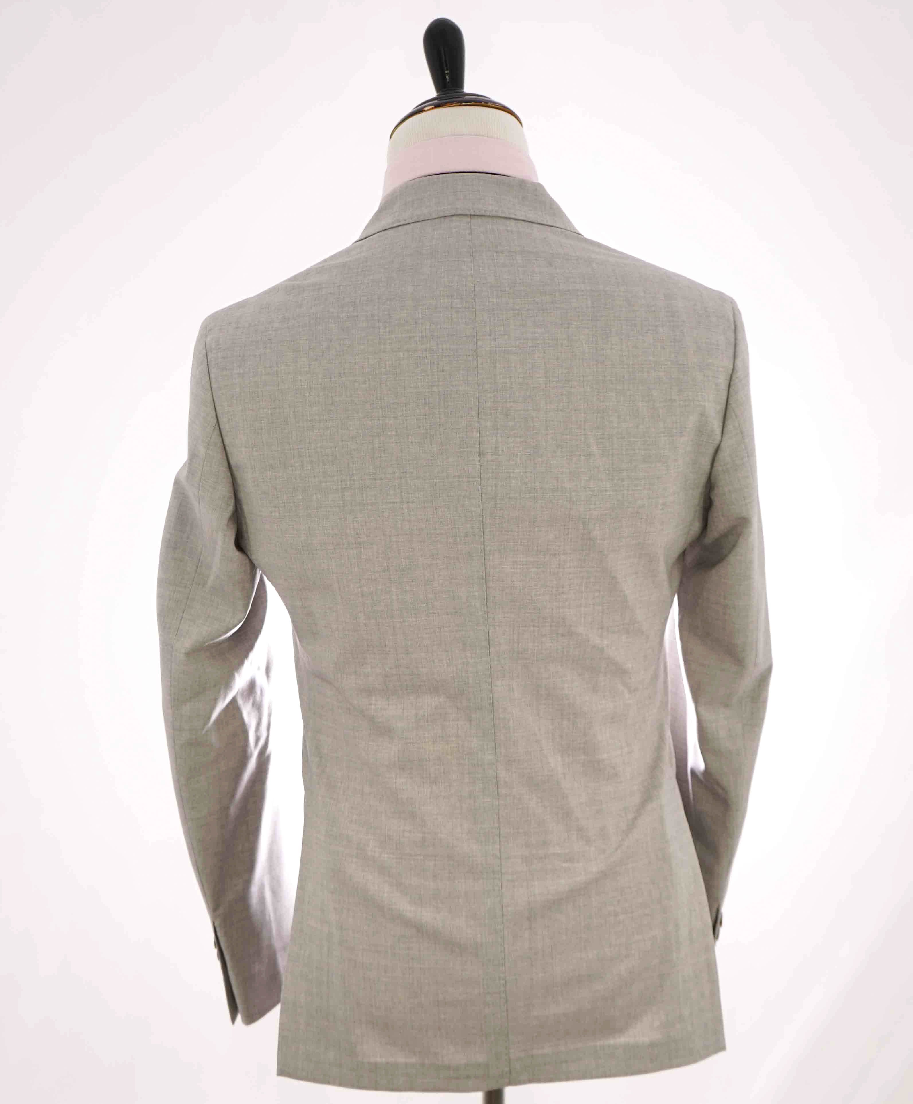 $1,595 ELEVENTY - Double Breasted Wool Neutral Patch Pcket Blazer - 40 US (50EU)