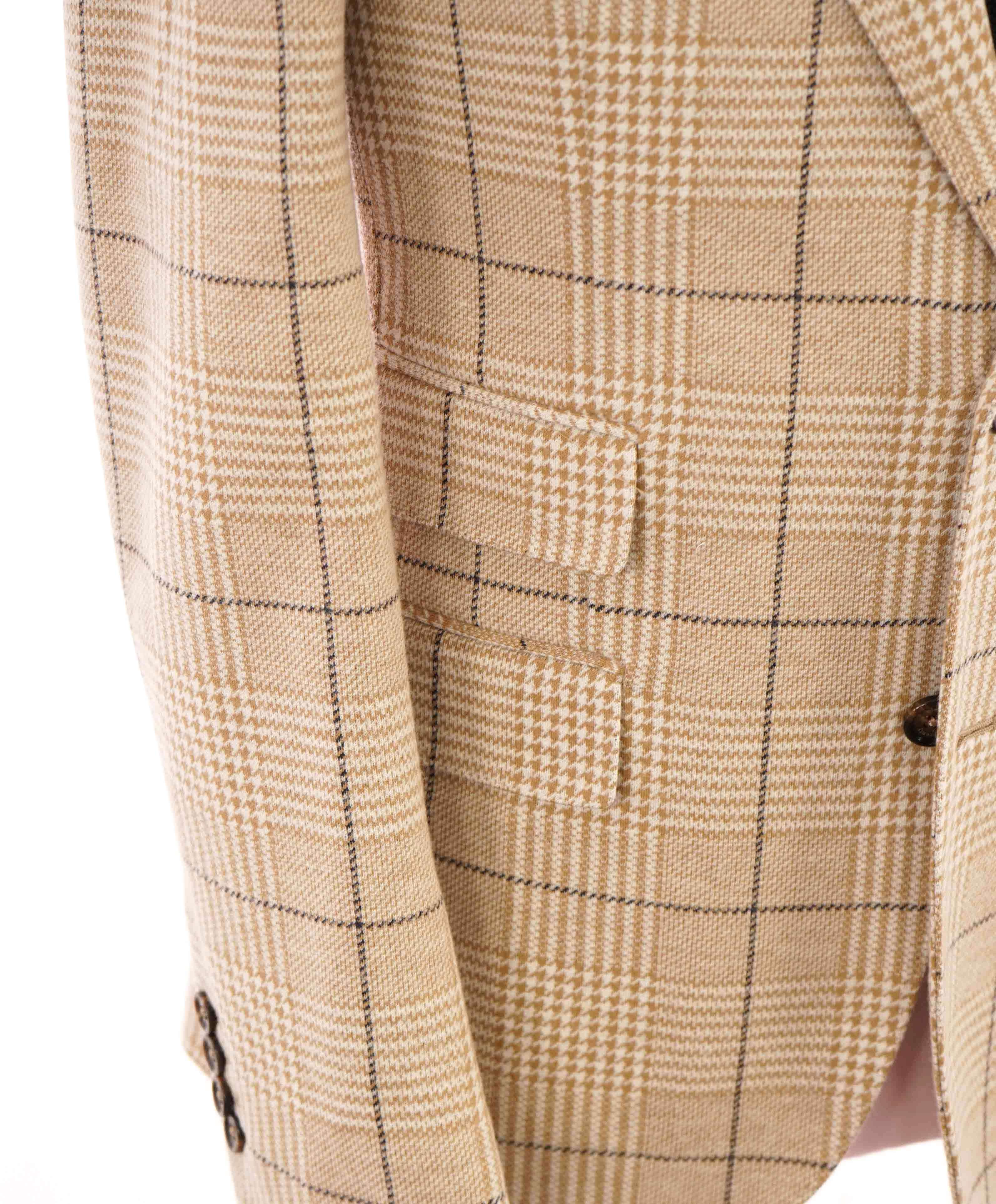 $1,095 ELEVENTY - Cotton/Wool Check Windowpane Jacket Blazer - 40 (50 EU)