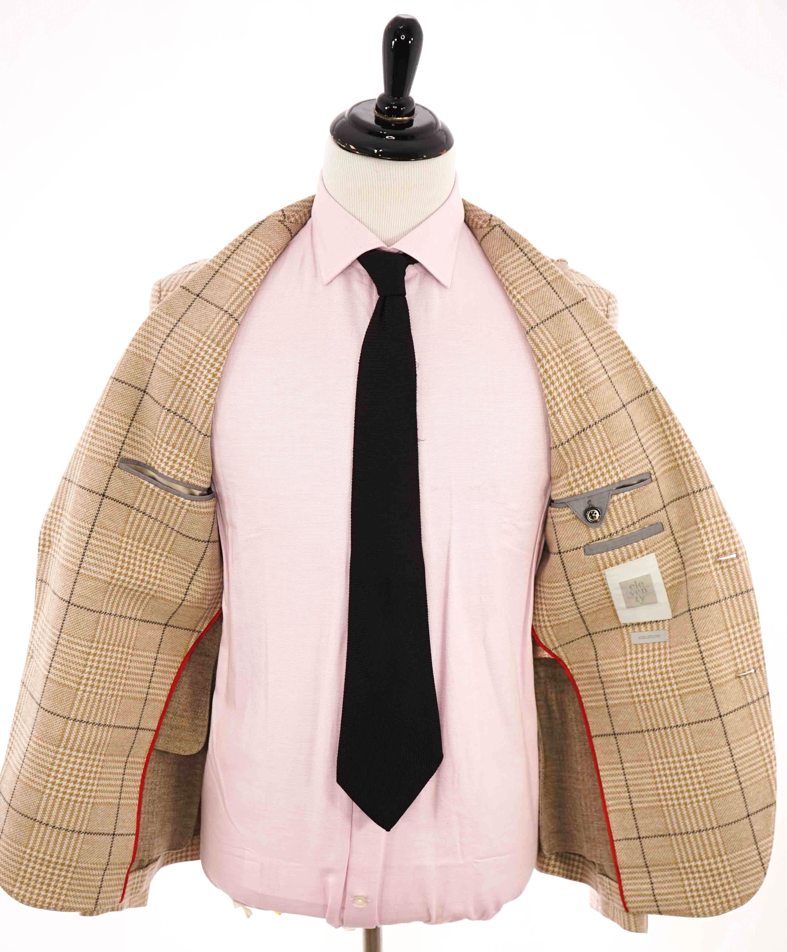 $1,095 ELEVENTY - Cotton/Wool Check Windowpane Jacket Blazer - 40 (50 EU)