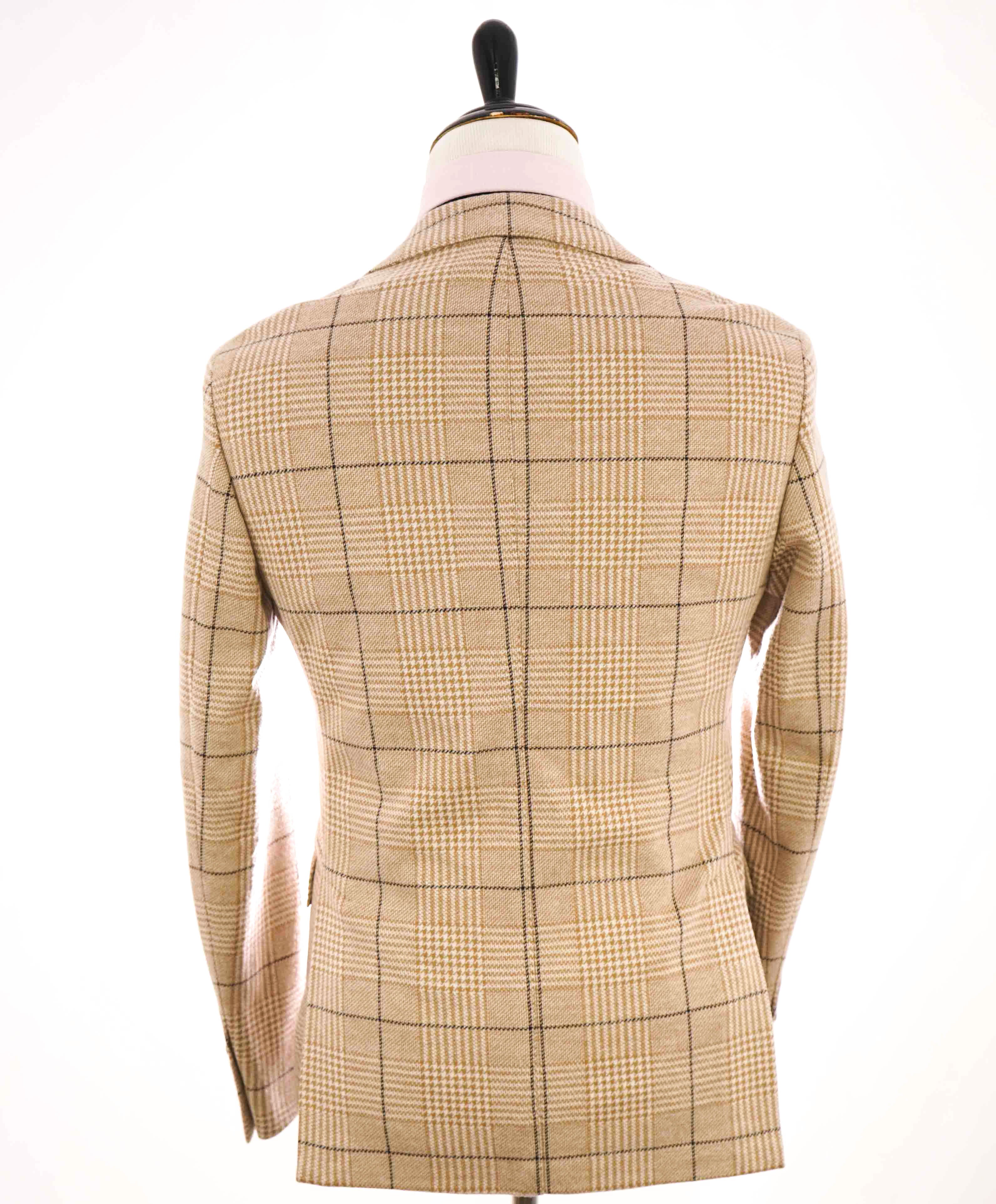 $1,095 ELEVENTY - Cotton/Wool Check Windowpane Jacket Blazer - 40 (50 EU)