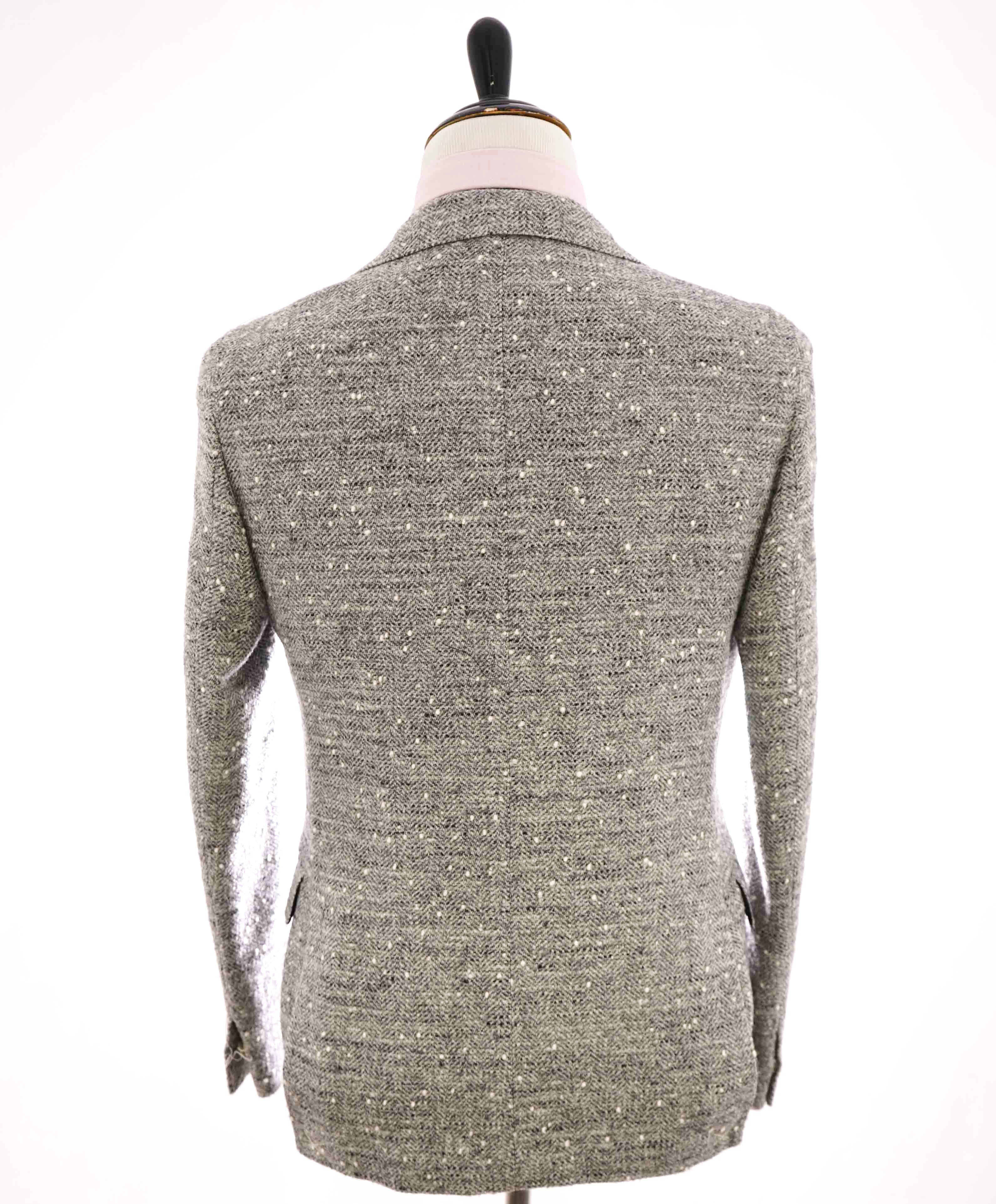 $2,295 ELEVENTY - ALPACA / WOOL Gray FleckSemi-Lined Blazer - 40 US (50EU)