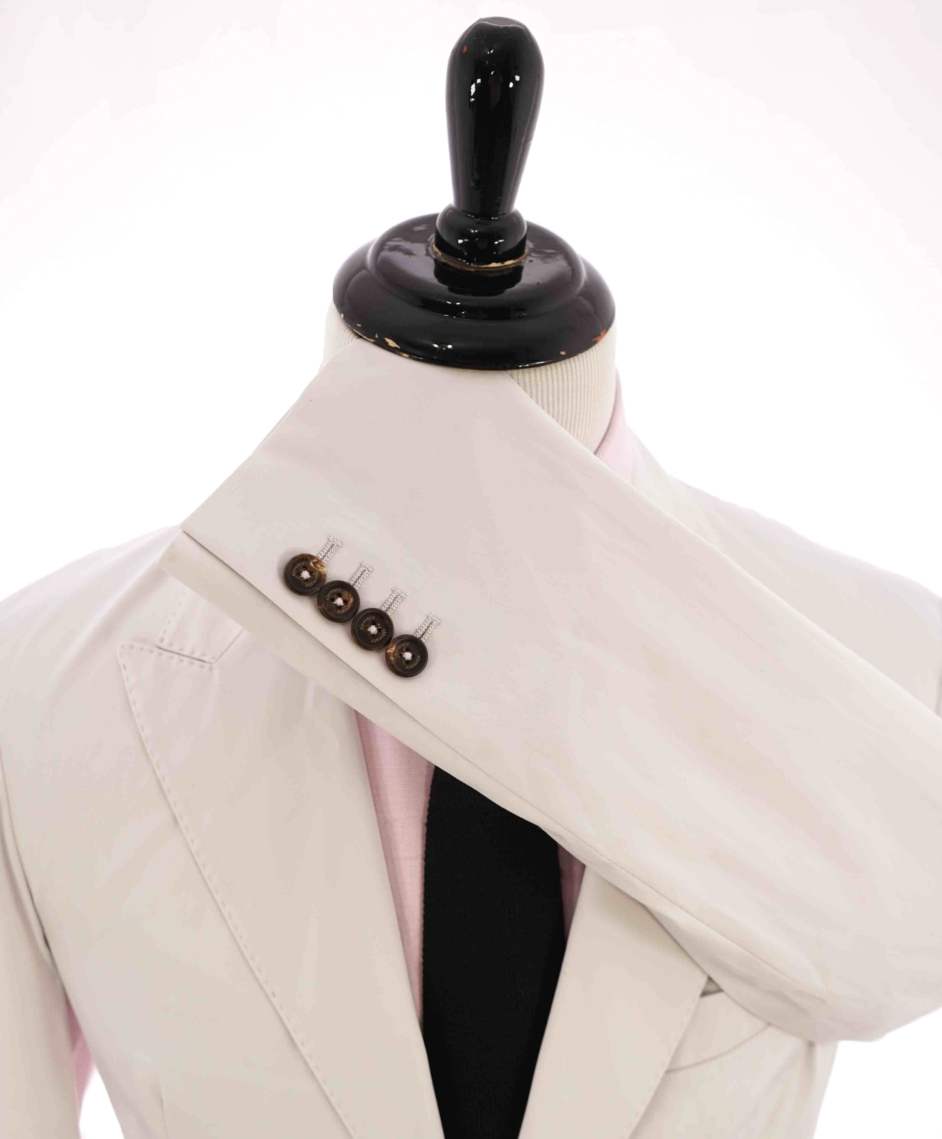 $1,095 ELEVENTY - COTTON Patch Pocket Peak Lapel Neutral Blazer - 40 (50 EU)