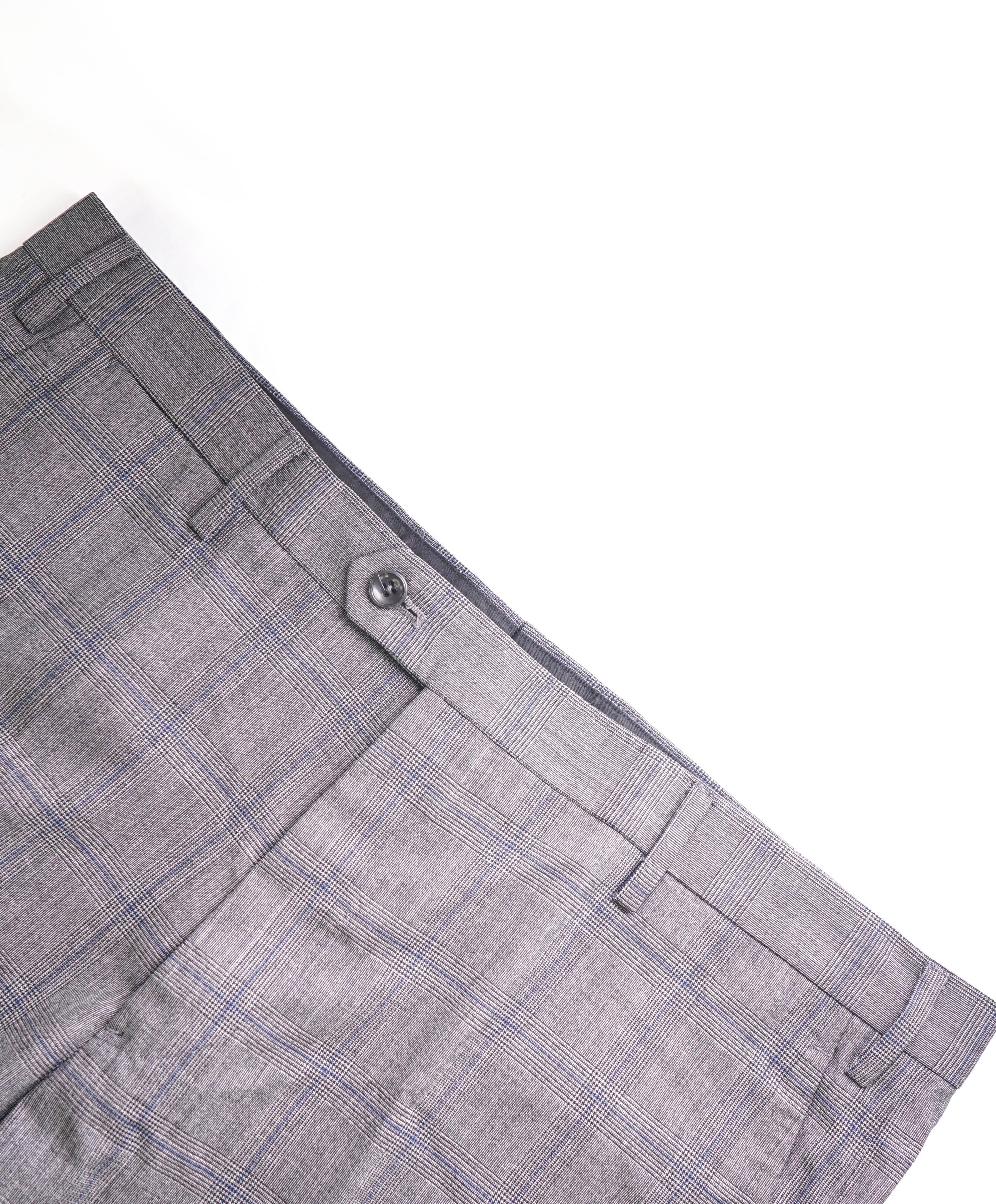 GIORGIO ARMANI - Prince of Wales Check Gray Flat Front Dress Dinner Pants - 38W