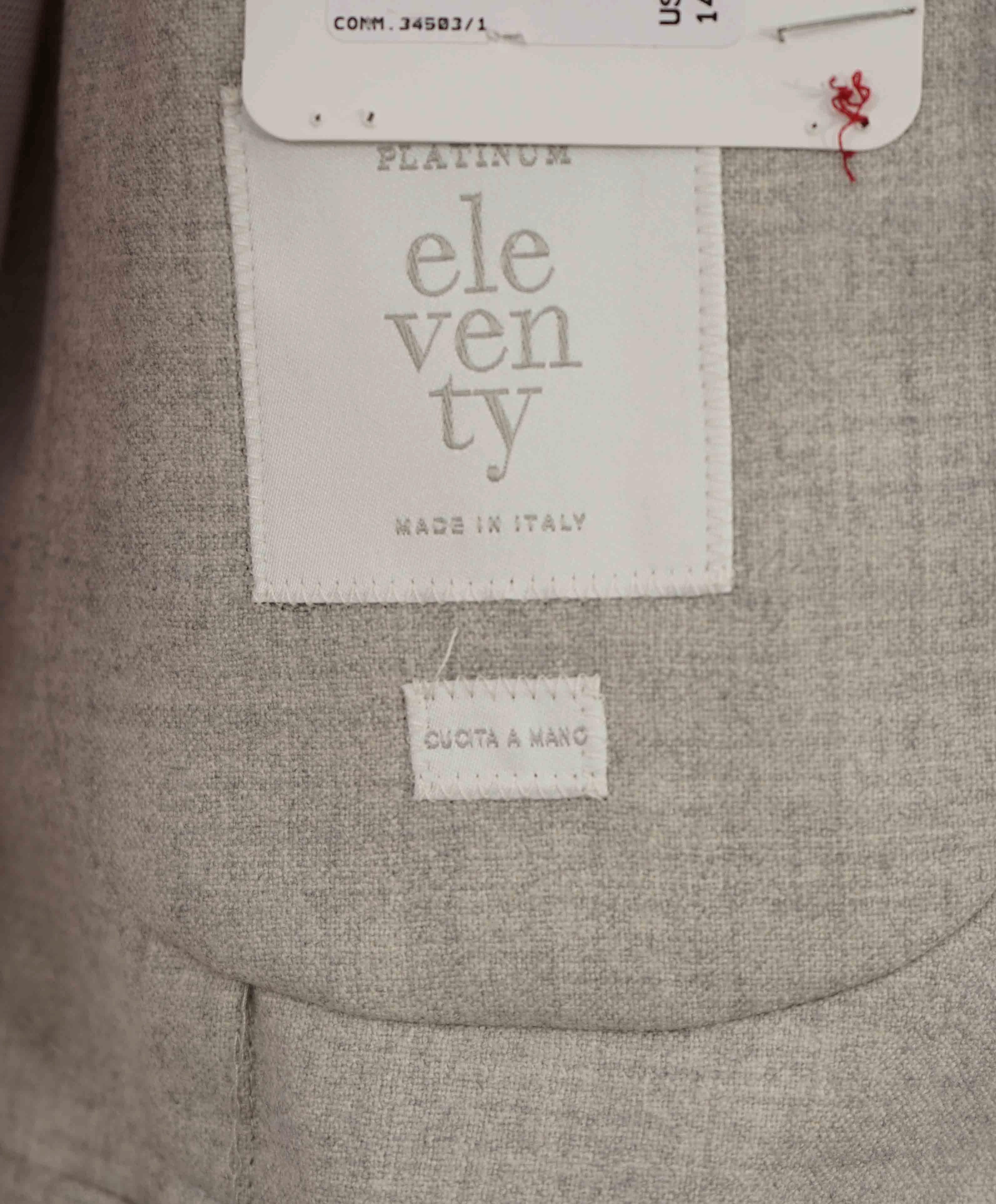 $1,495 ELEVENTY - Gray Wool * CLOSET STAPLE * Peak Lapel Blazer - 40 (50 EU)