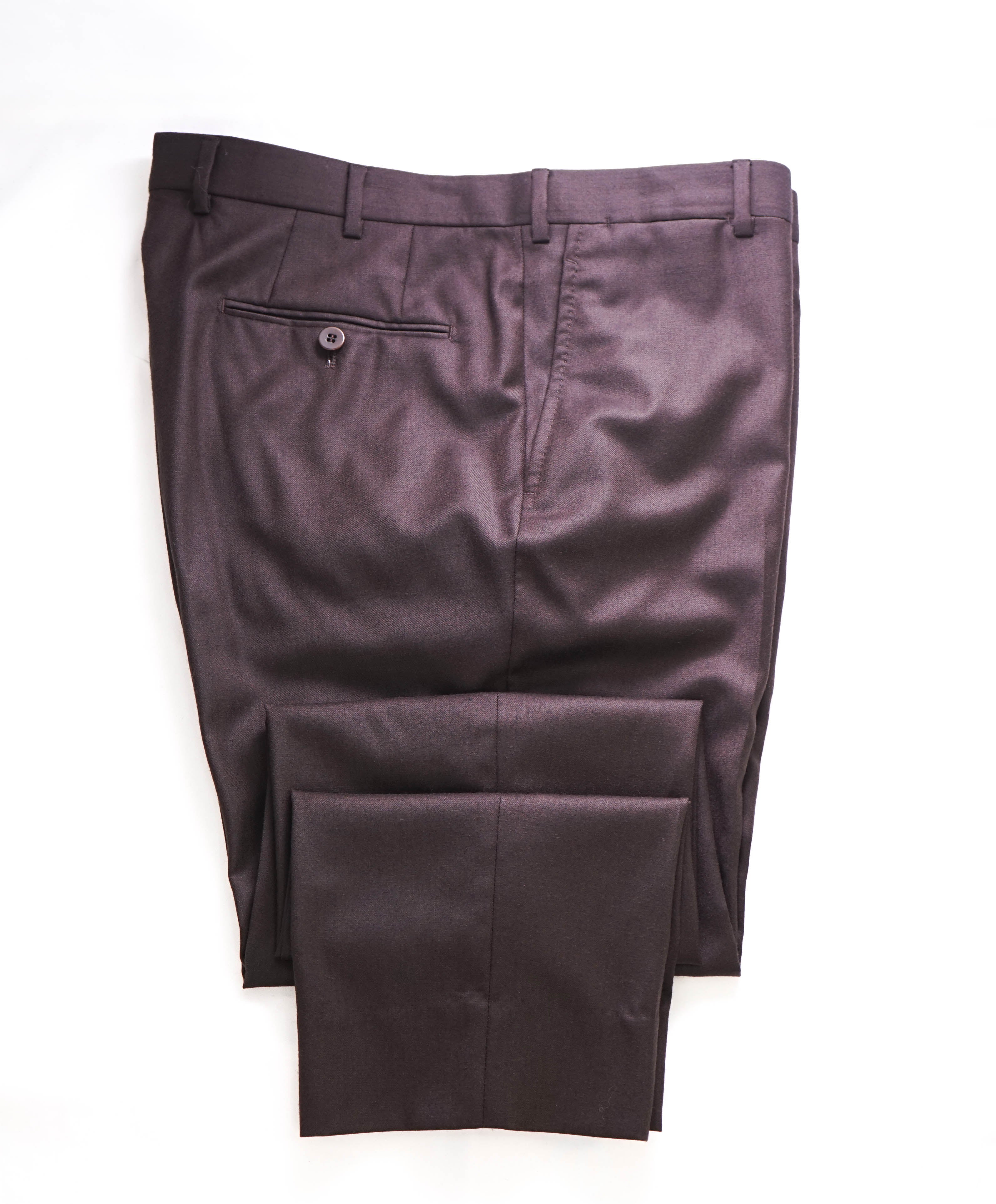 ISAIA - *CLOSET STAPLE* Coco Brown Dress Pants Flat Front - 36W (52EU)