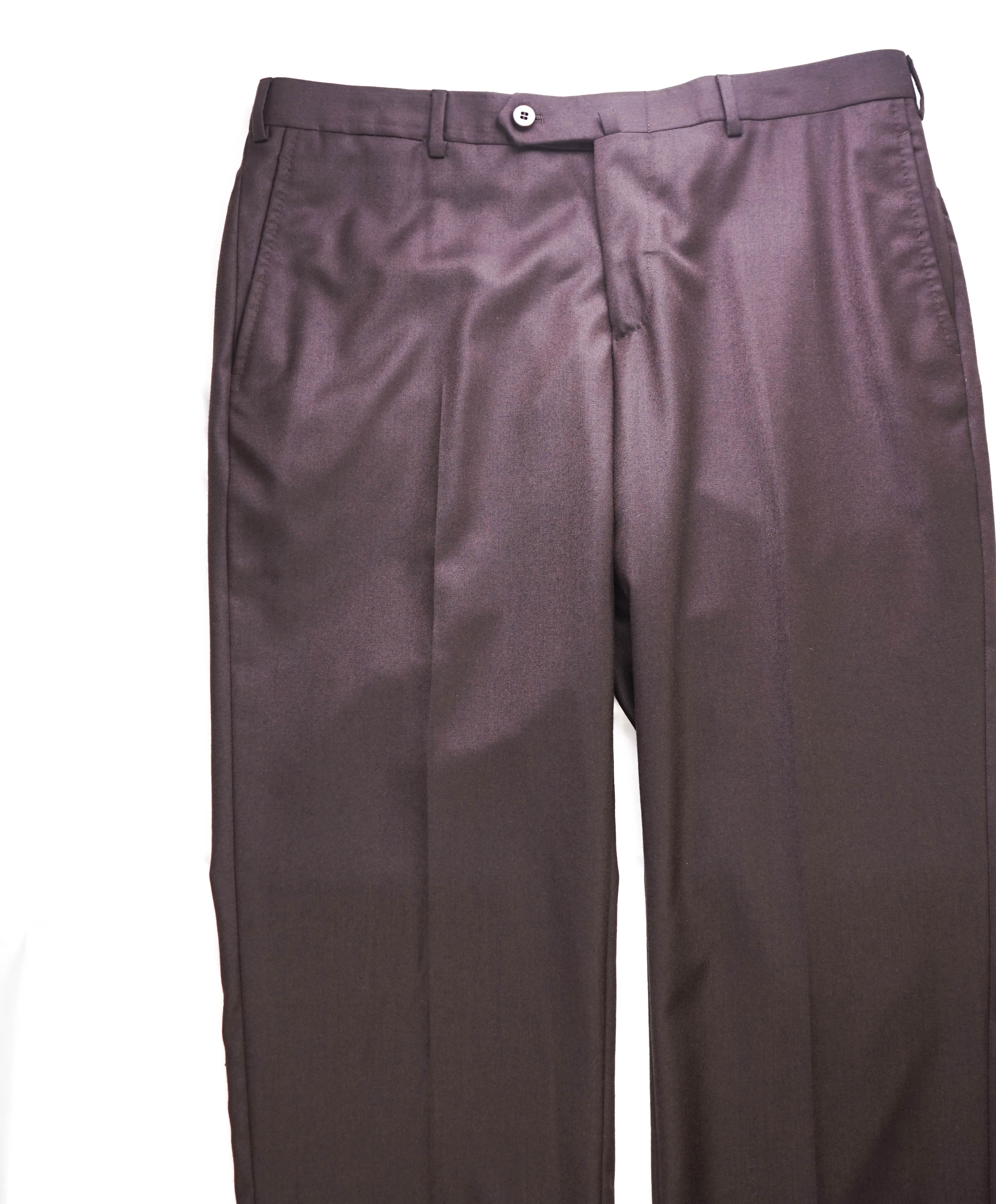 ISAIA - *CLOSET STAPLE* Coco Brown Dress Pants Flat Front - 36W (52EU)