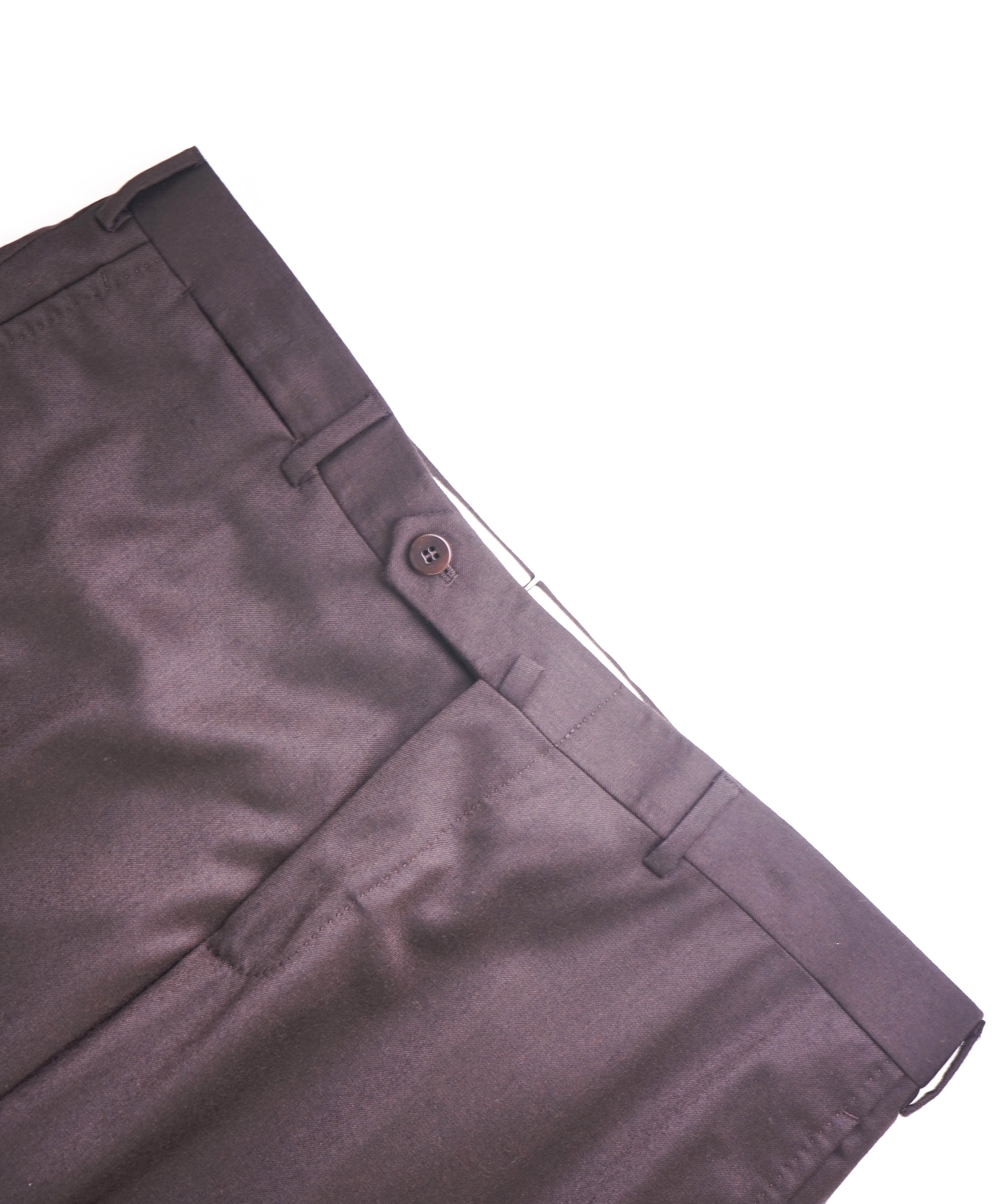 ISAIA - *CLOSET STAPLE* Coco Brown Dress Pants Flat Front - 36W (52EU)