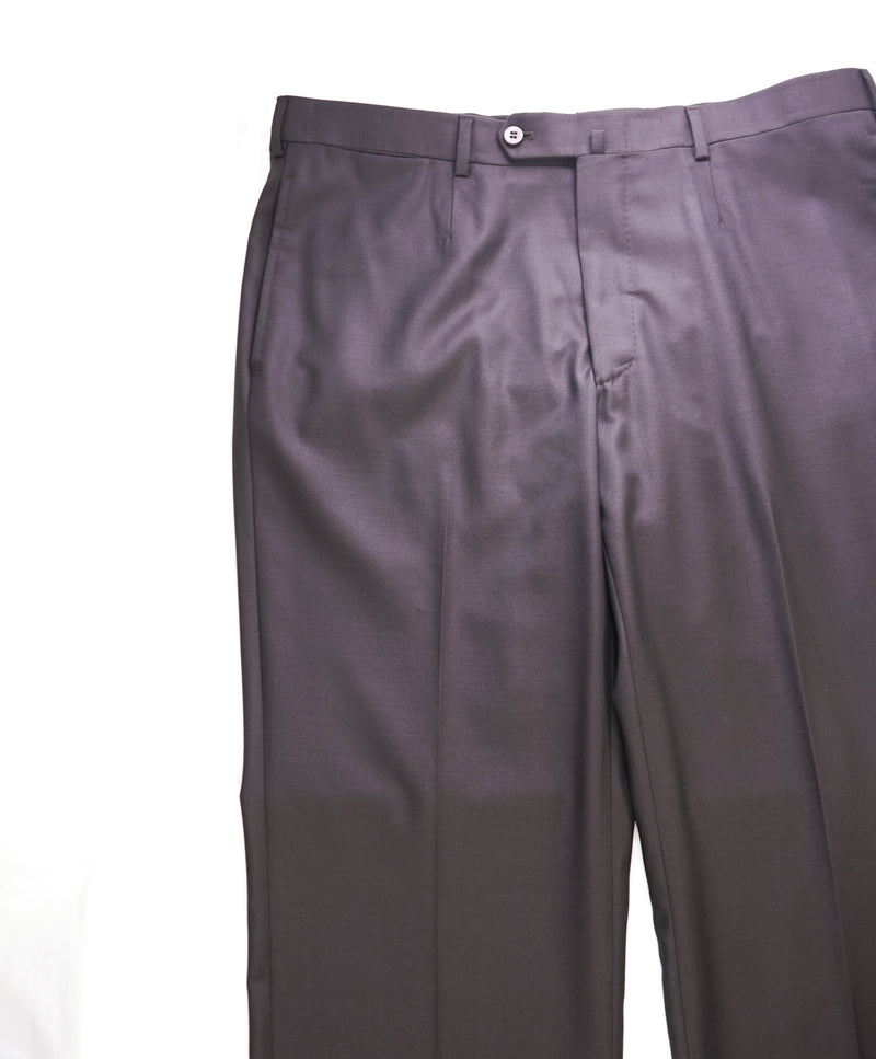 ISAIA - *CLOSET STAPLE* AQUASPIDER Brown Dress Pants Flat Front - 36W (52EU)