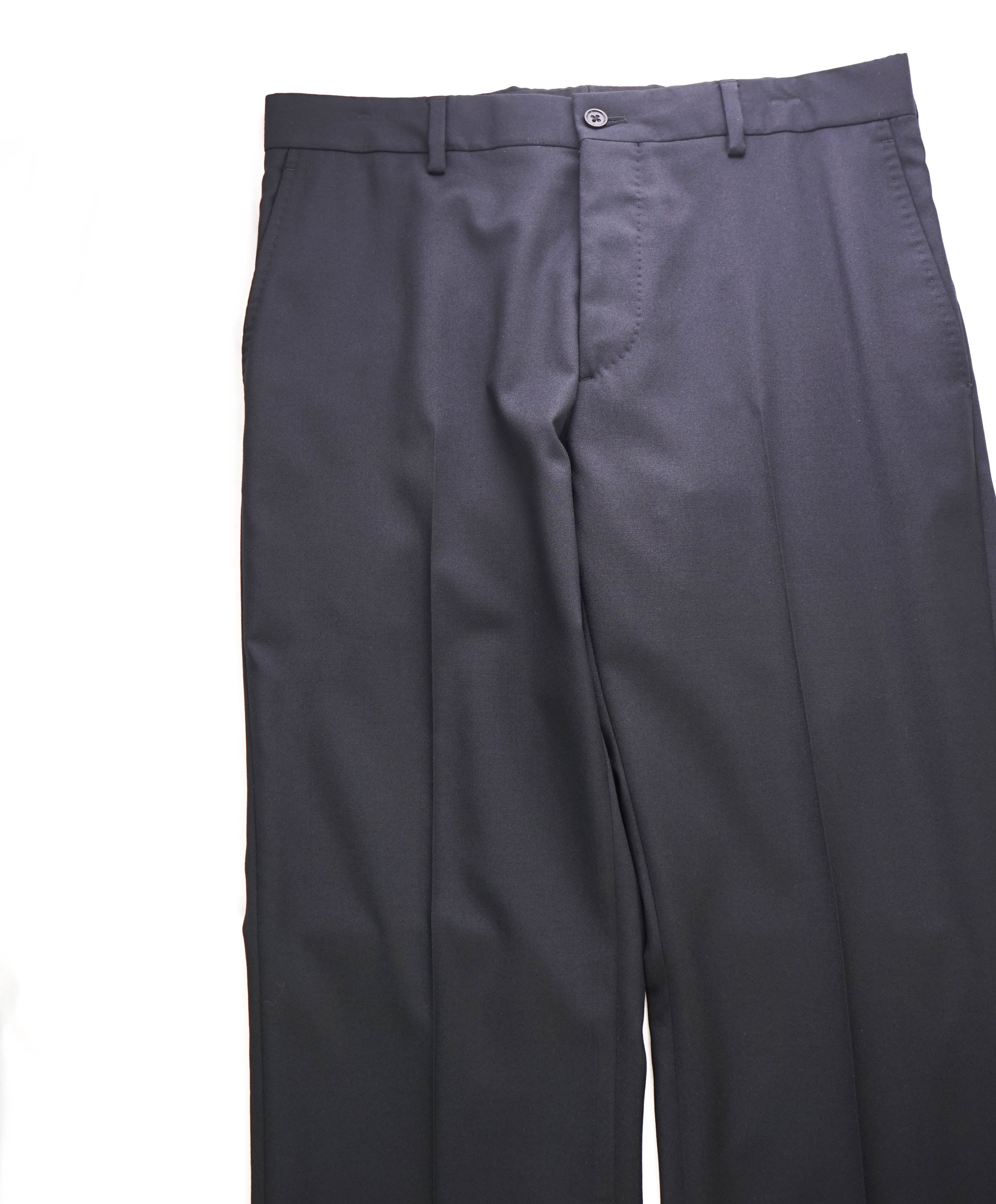 RALPH LAUREN BLACK LABEL -  Modern Black Flat Front Dress Pants - 30W