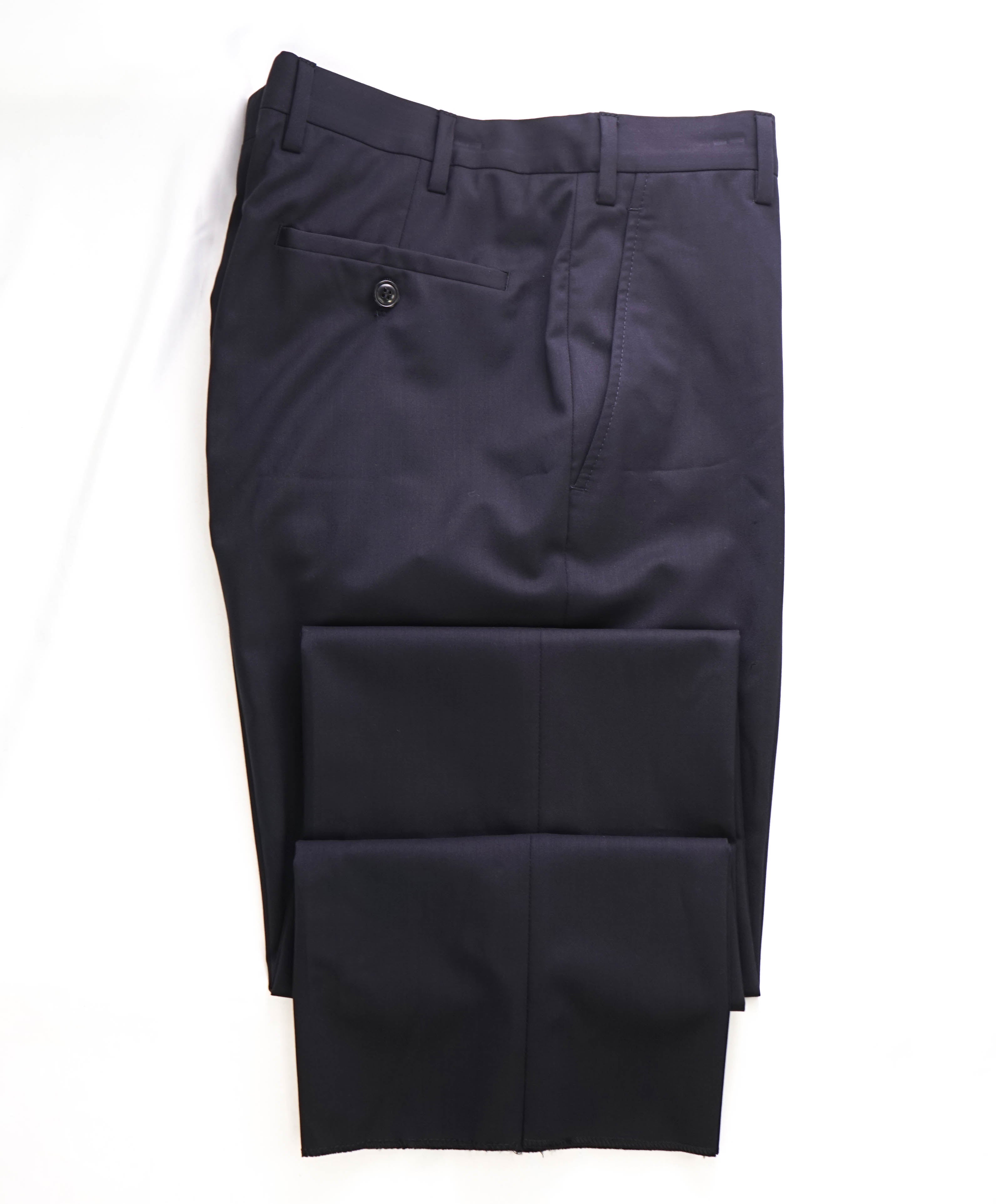 GIORGIO ARMANI - *CASHMERE* Navy Blue Flat Front Dress Pants - 32W