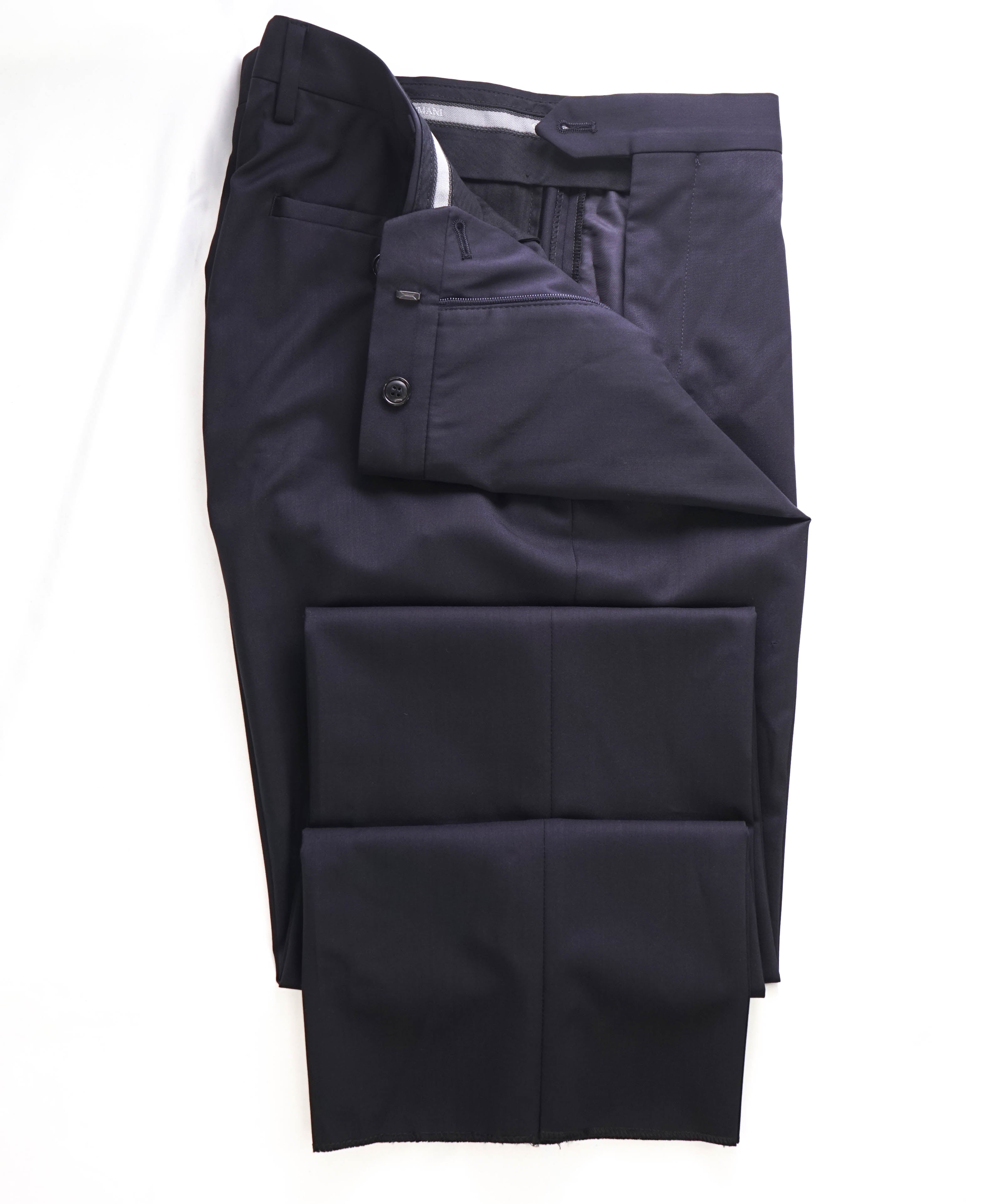 GIORGIO ARMANI - *CLOSET STAPLE* Navy Blue Flat Front Dress Pants - 36W