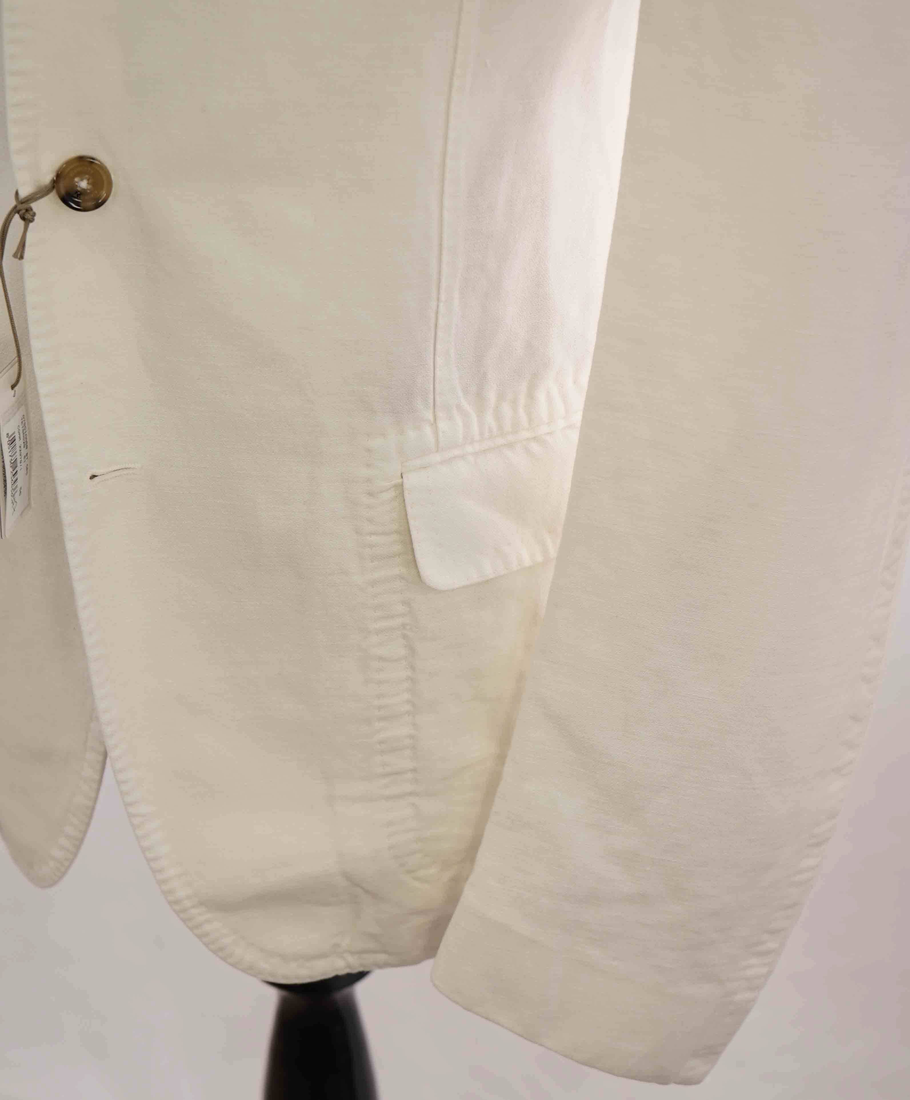 $1,095 ELEVENTY - LINEN/COTTON White Soft Blazer - 46 (56 EU)