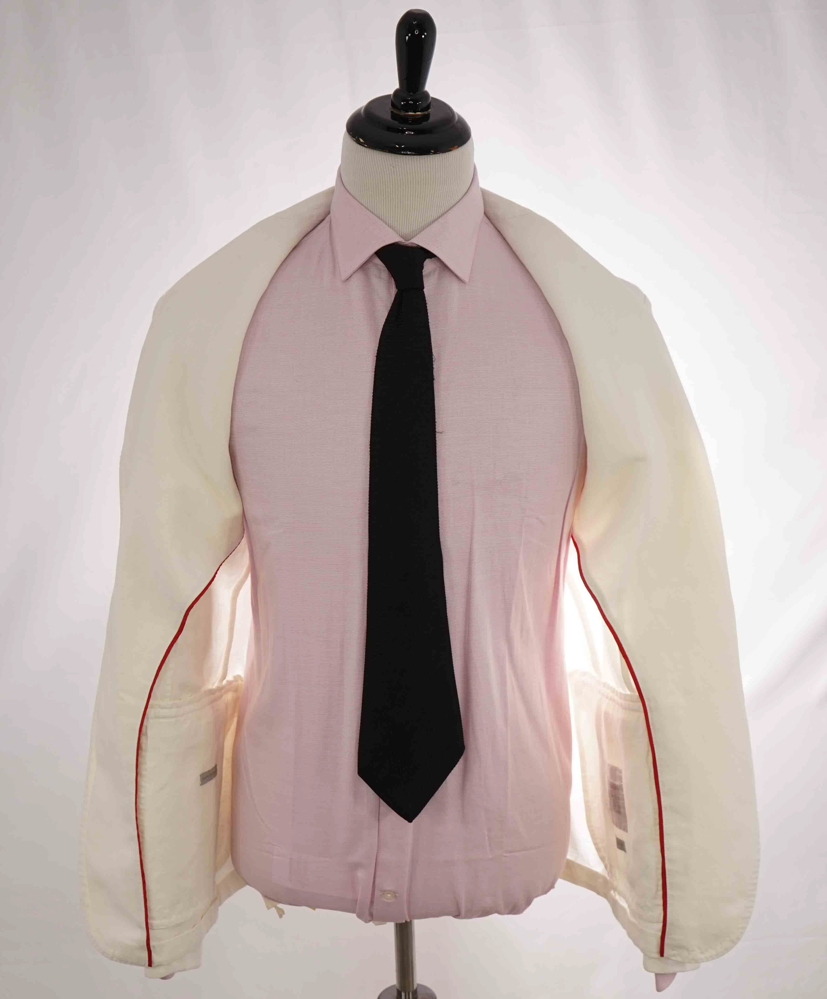 $1,095 ELEVENTY - LINEN/COTTON White Soft Blazer - 46 (56 EU)