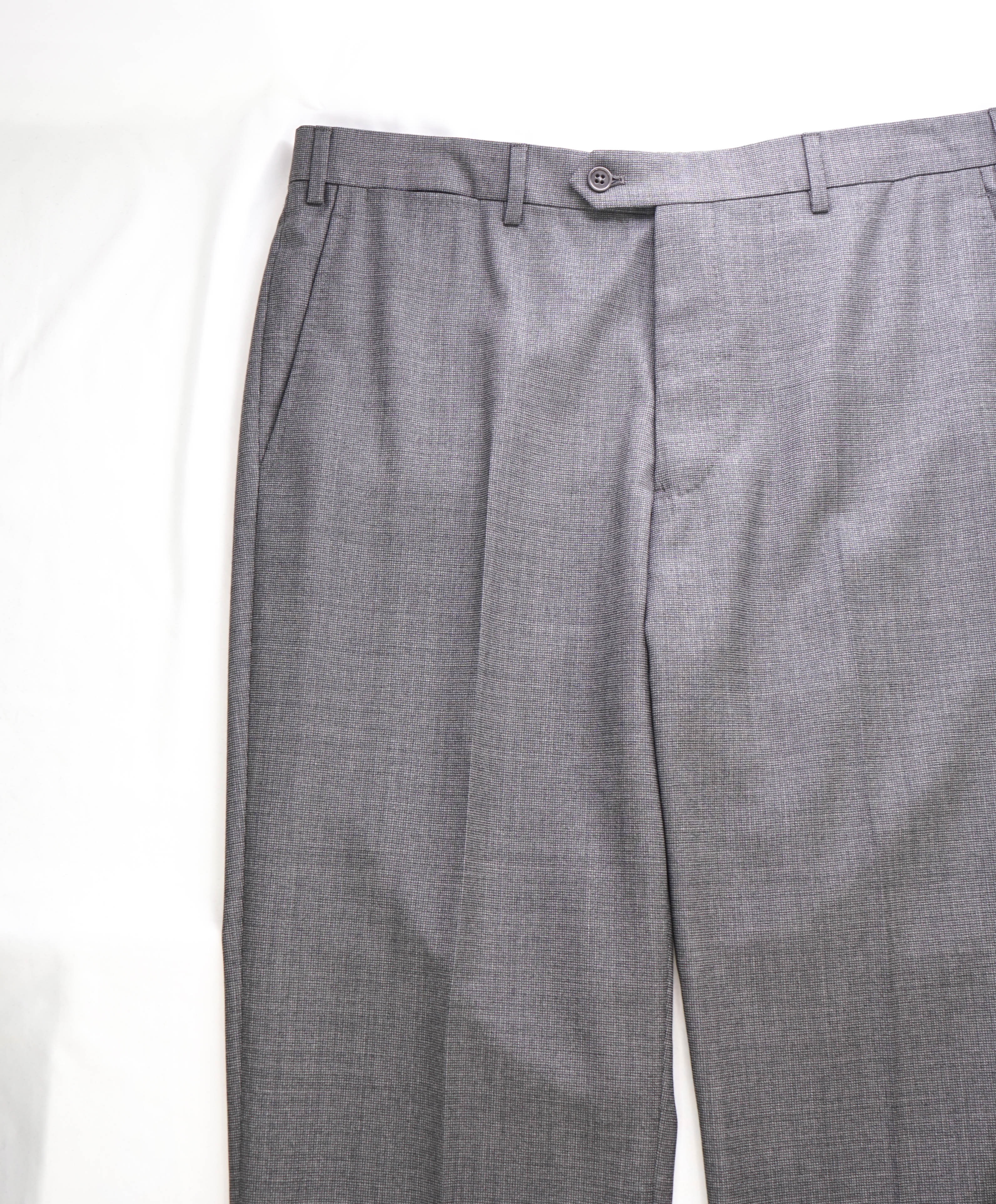 GIORGIO ARMANI - Gray Classic Check Flat Front Dress Pants - 36W