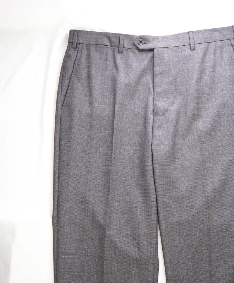 GIORGIO ARMANI - Gray Classic Check Flat Front Dress Pants - 38W