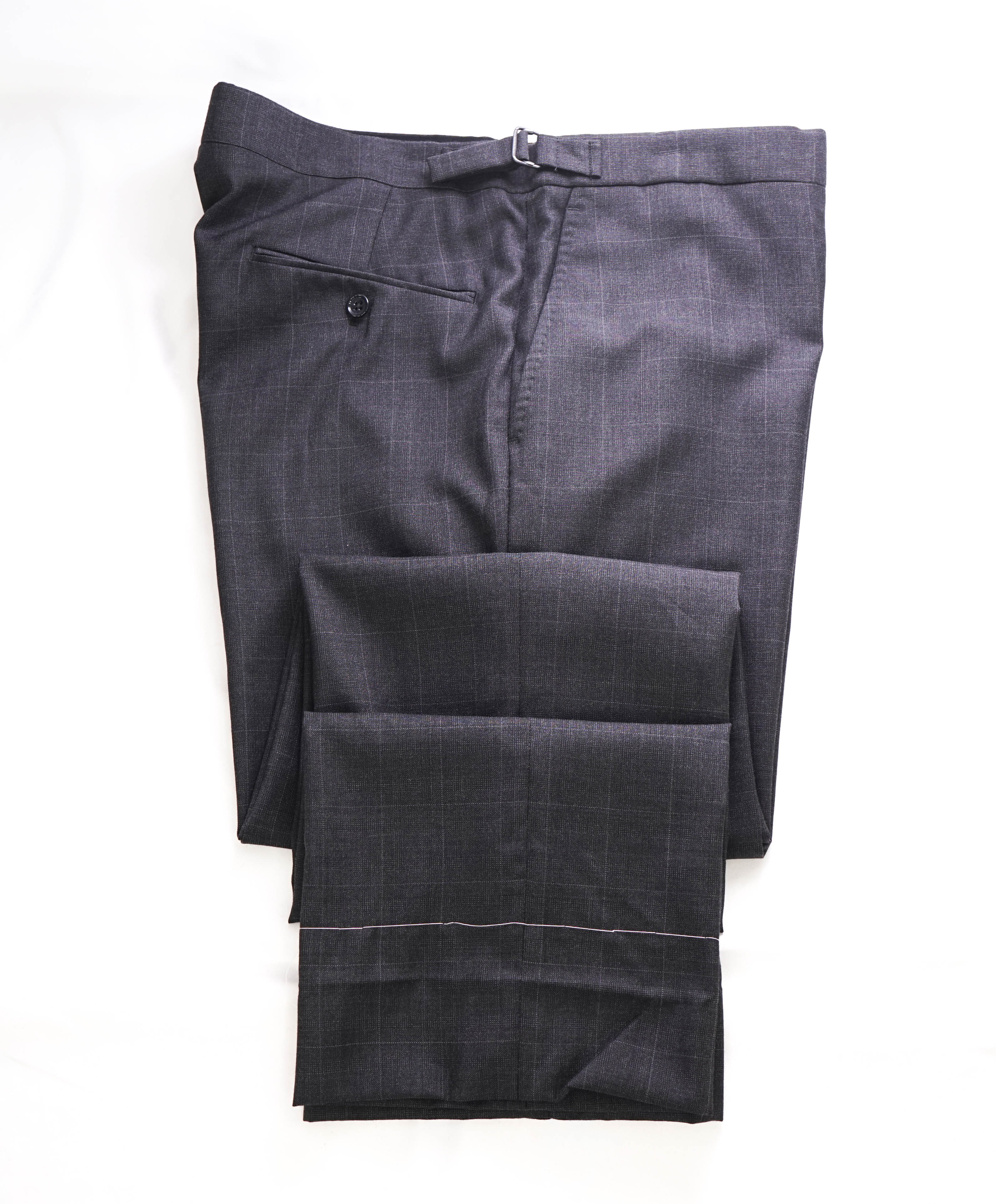 RALPH LAUREN BLACK LABEL - Gray Check Dress Pants With *SIDE TABS* - 37W