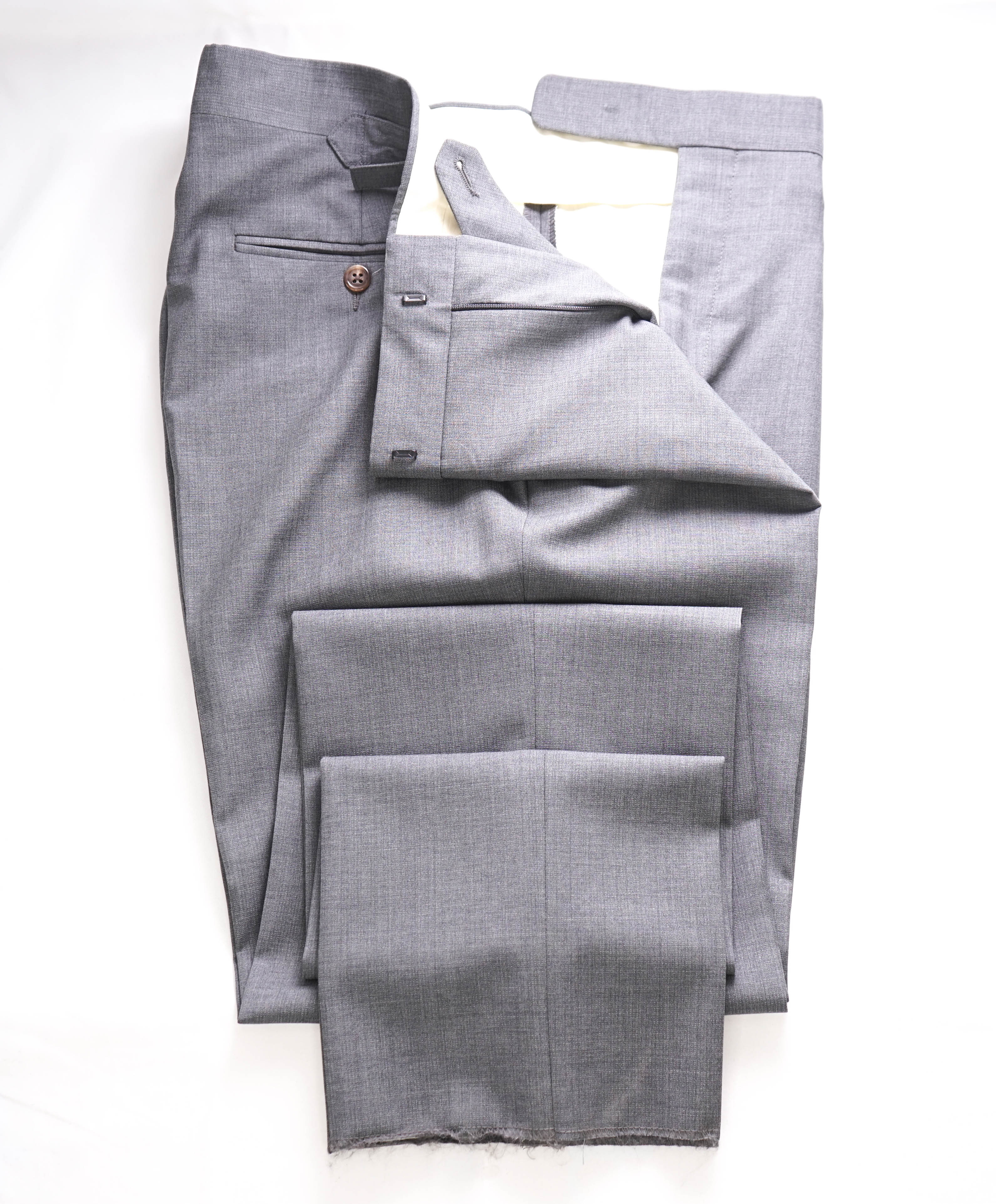 POLO RALPH LAUREN - *SIDE TABS* Flat Front Light Gray Wool Dress Pants - 36W