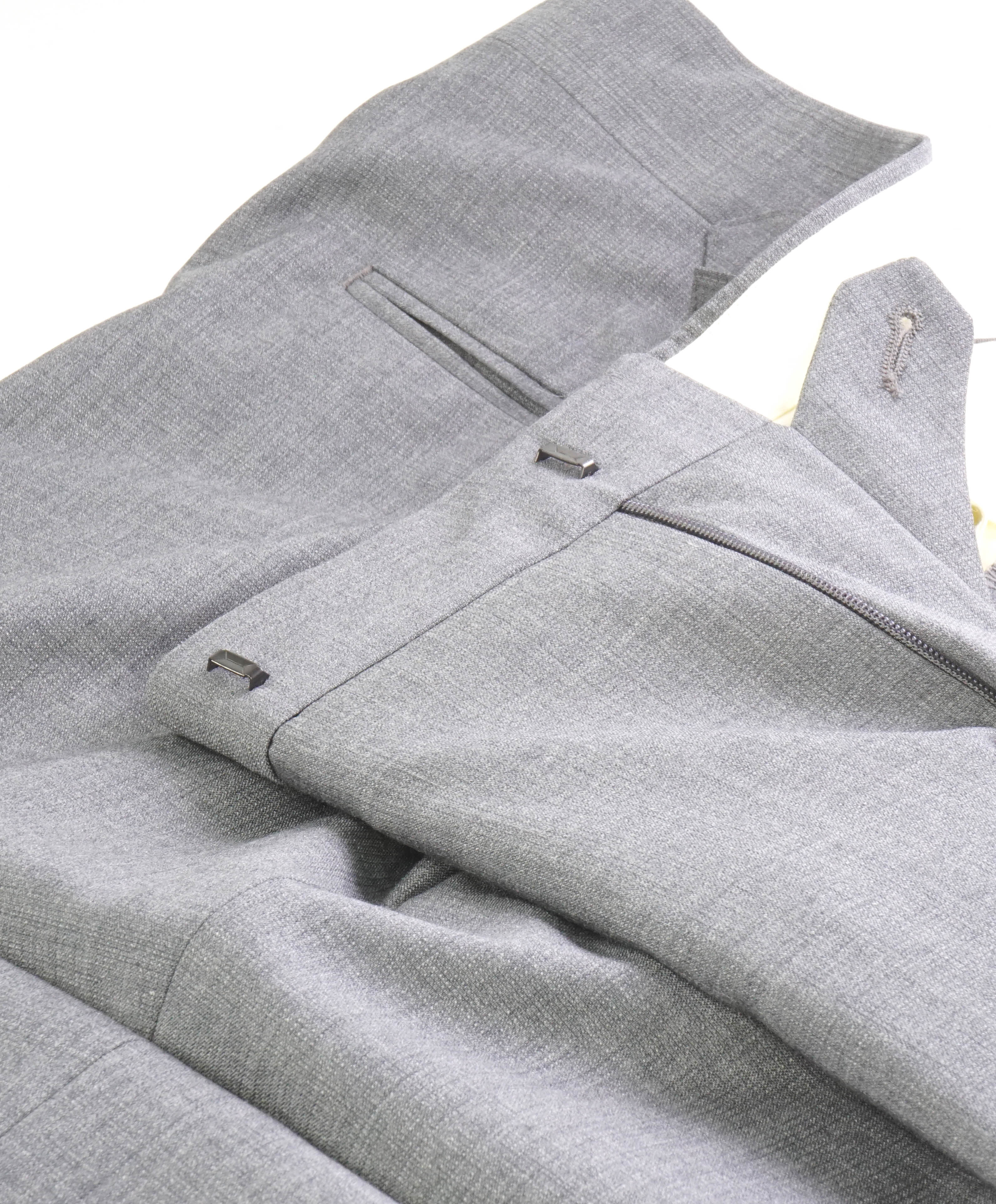 POLO RALPH LAUREN - *SIDE TABS* Flat Front Light Gray Wool Dress Pants - 36W