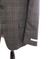 HICKEY FREEMAN - Gray & Brown Check Plaid WOOL Blazer - 46R