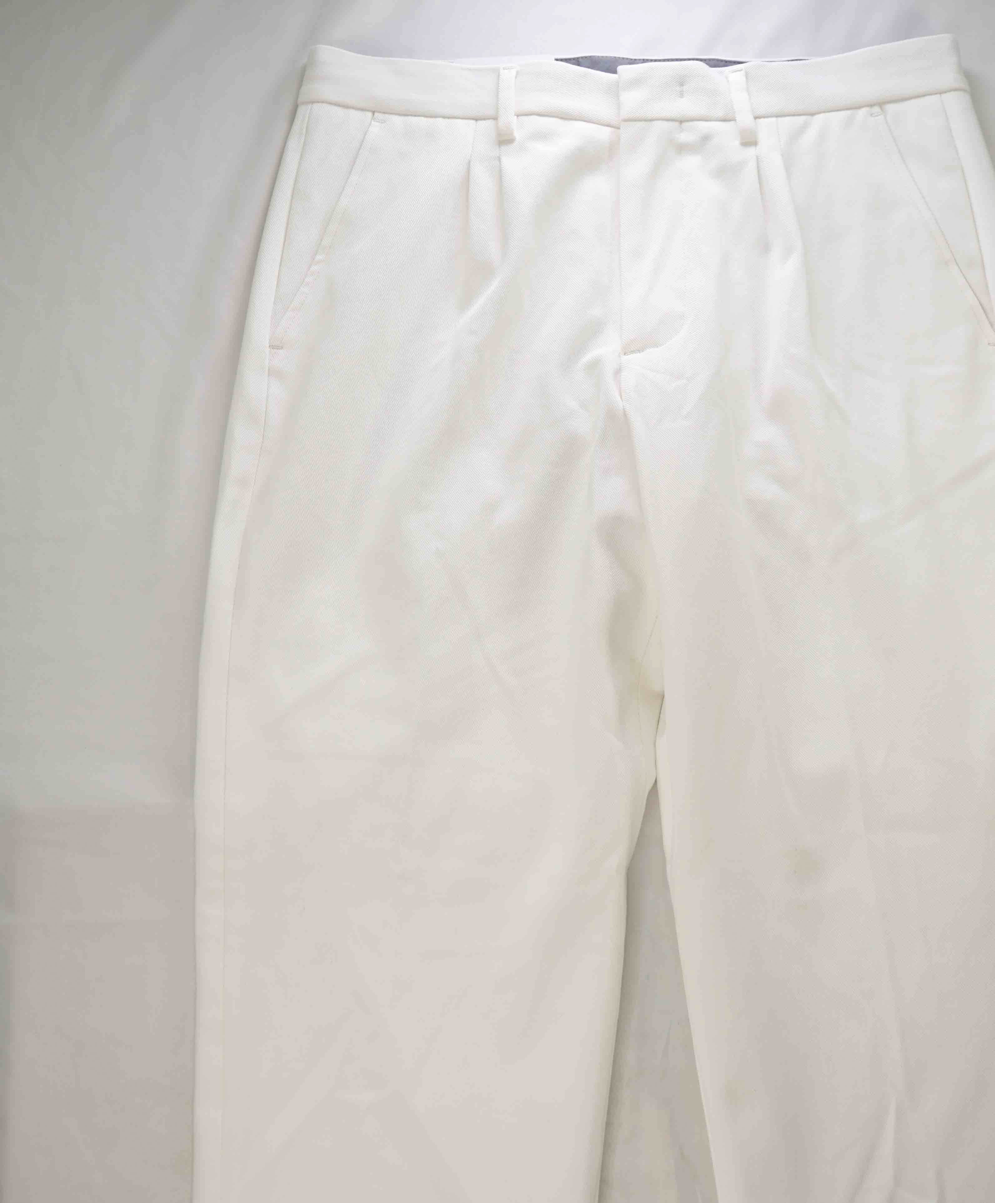 $575 ELEVENTY - Ivory/White Stretch Cotton Blend Dress/Casual Pants- 32W