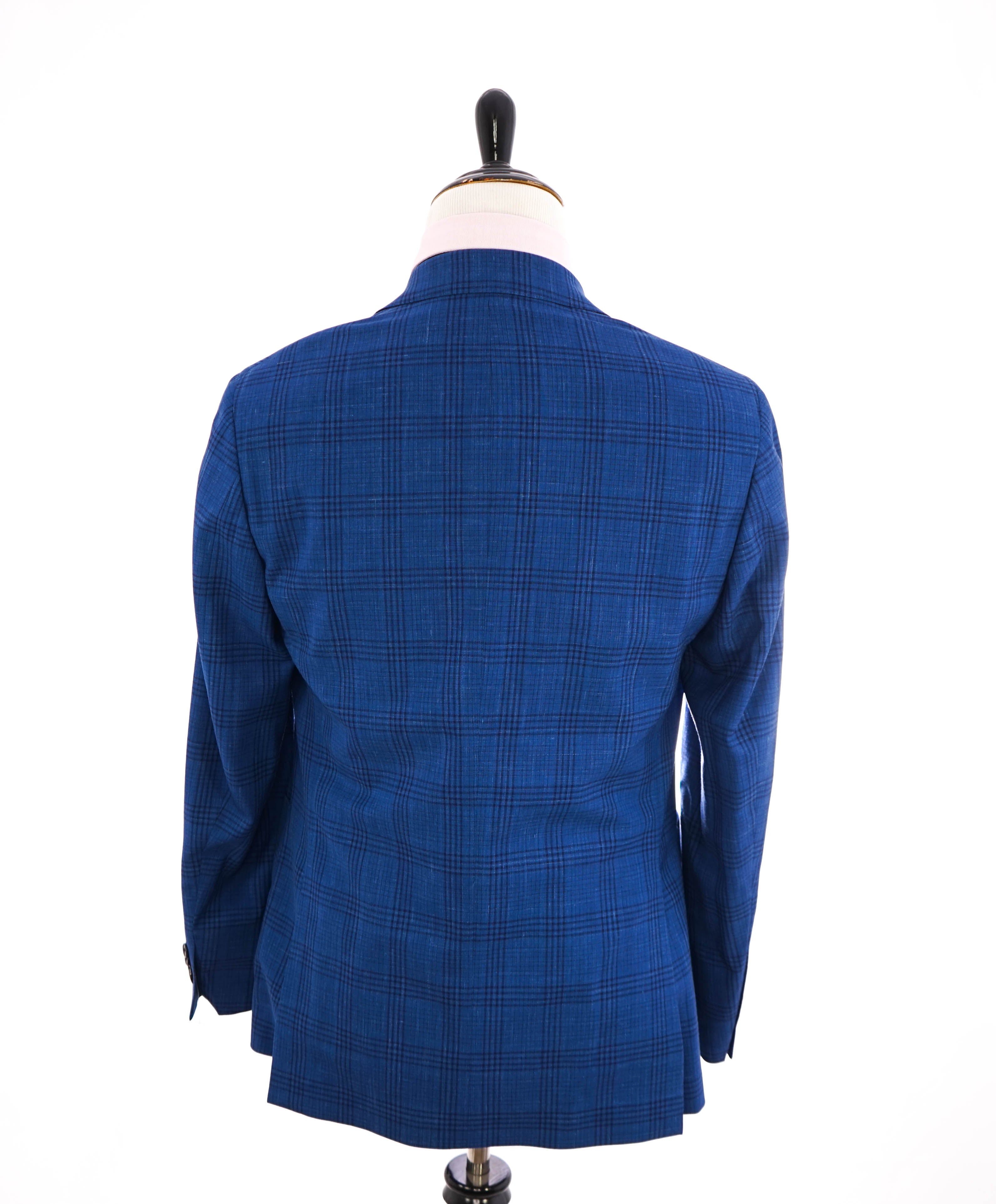 ERMENEGILDO ZEGNA - By SAKS FIFTH AVENUE Wool/Linen Check Blazer- 42L