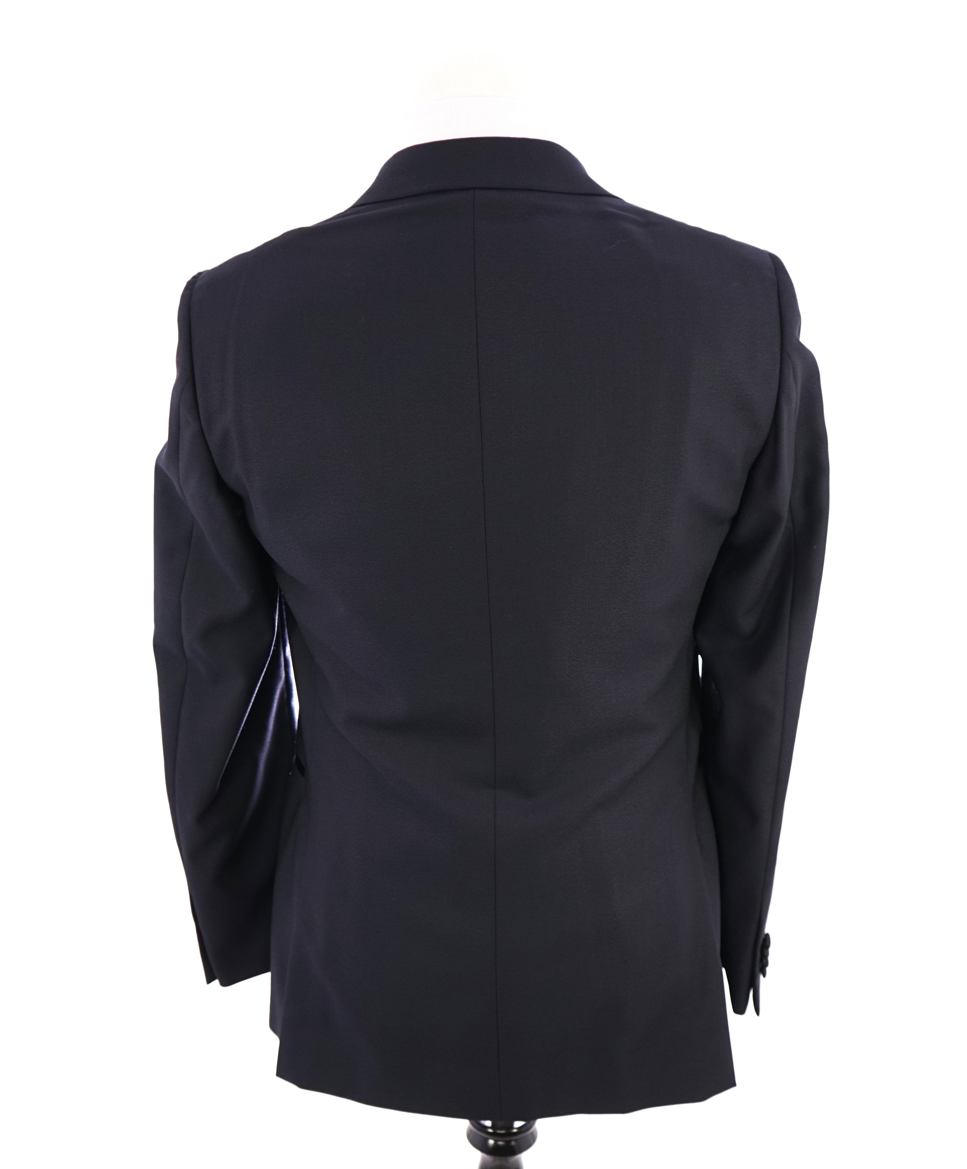 Z ZEGNA - Navy Blue Textured Fabric Drop 8 Tuxedo Suit - 40L