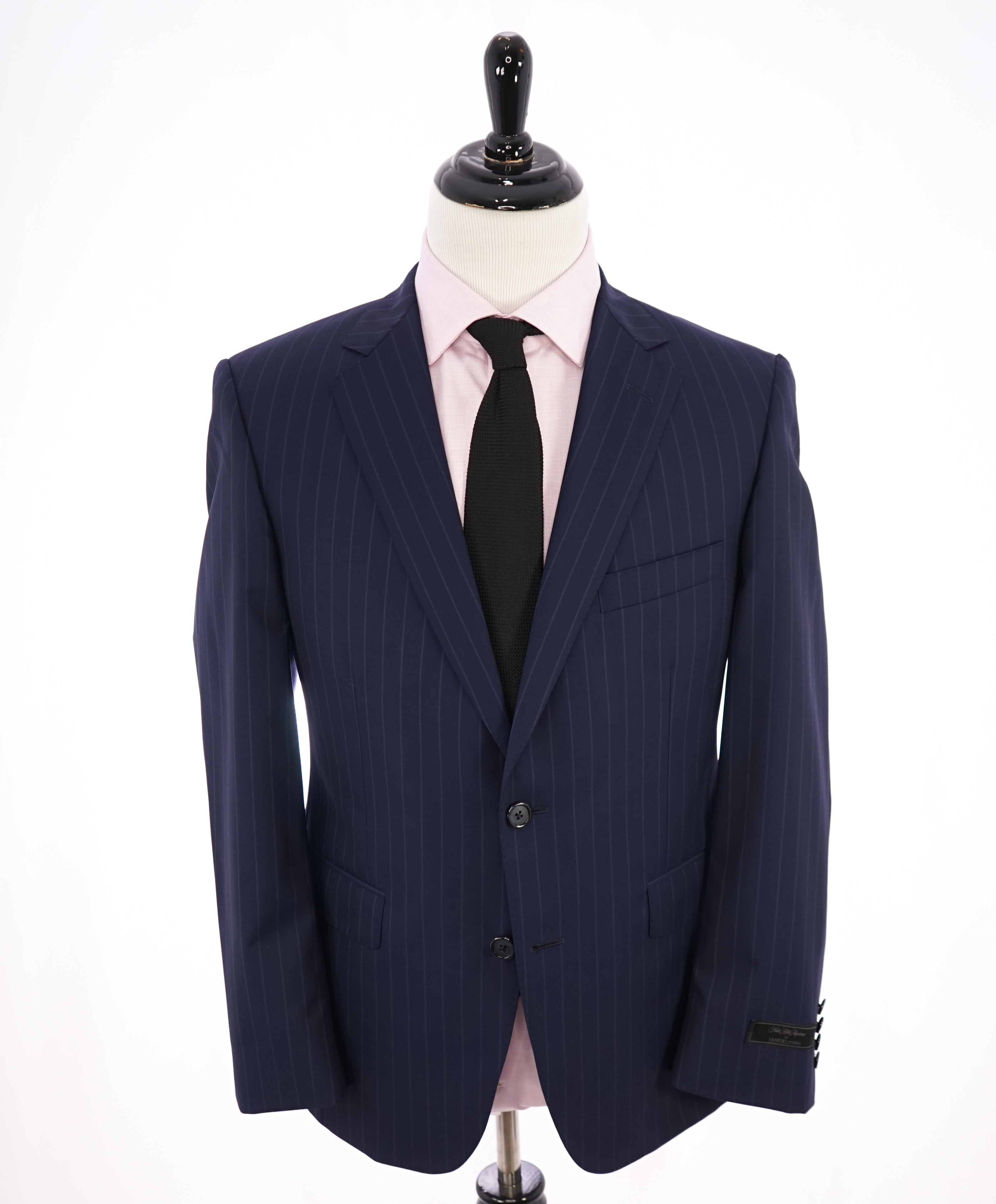 SAMUELSOHN - Notch Lapel Super 120’s Bold Blue Stripe Suit - 42S