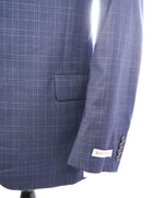 HICKEY FREEMAN - Blue Plaid Check All Season Weight Wool Blazer - 46L