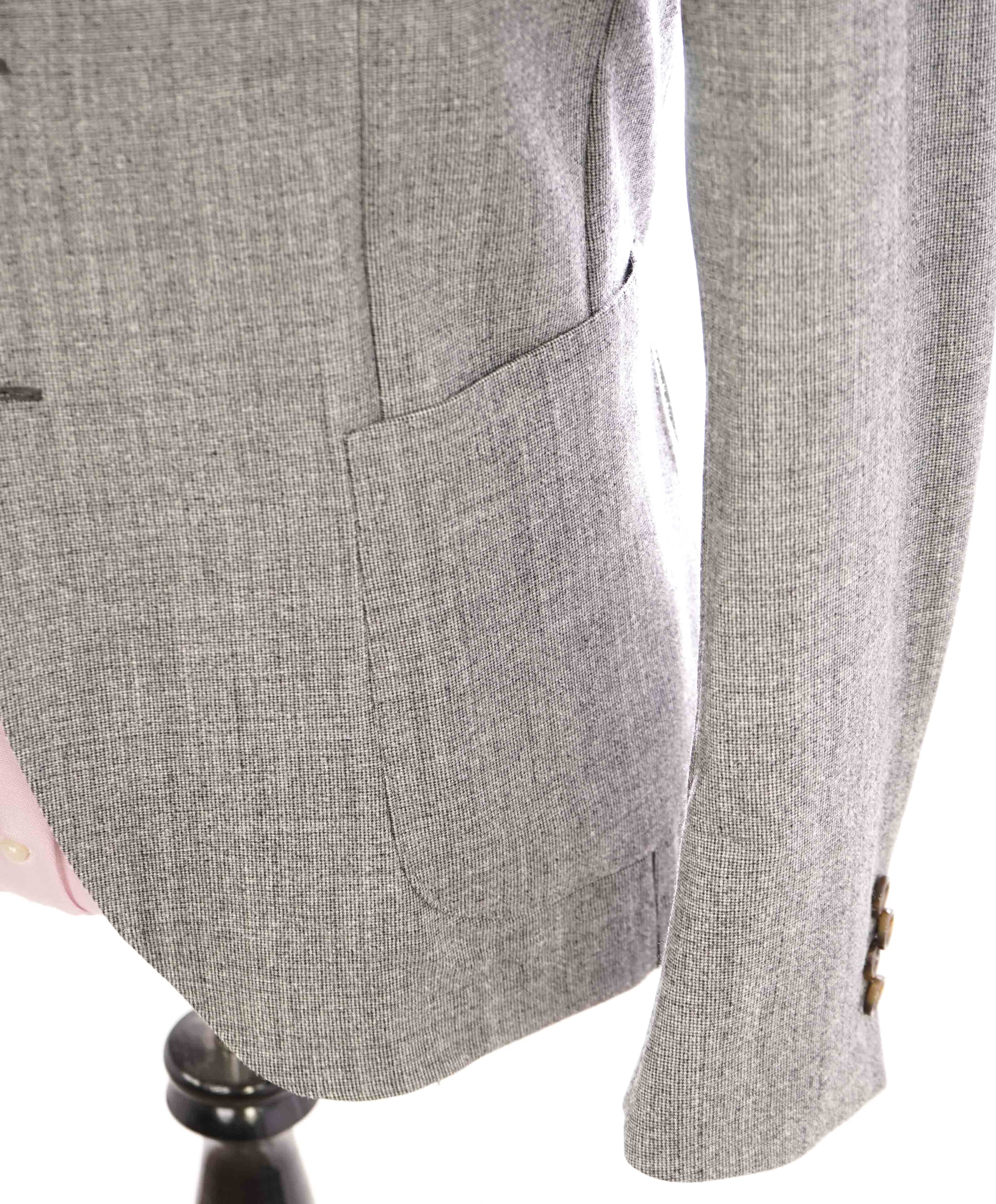 $1,595 ELEVENTY - Wool/Spandex Houndstooth Gray "JOGGER" Suit - 38US (48EU)