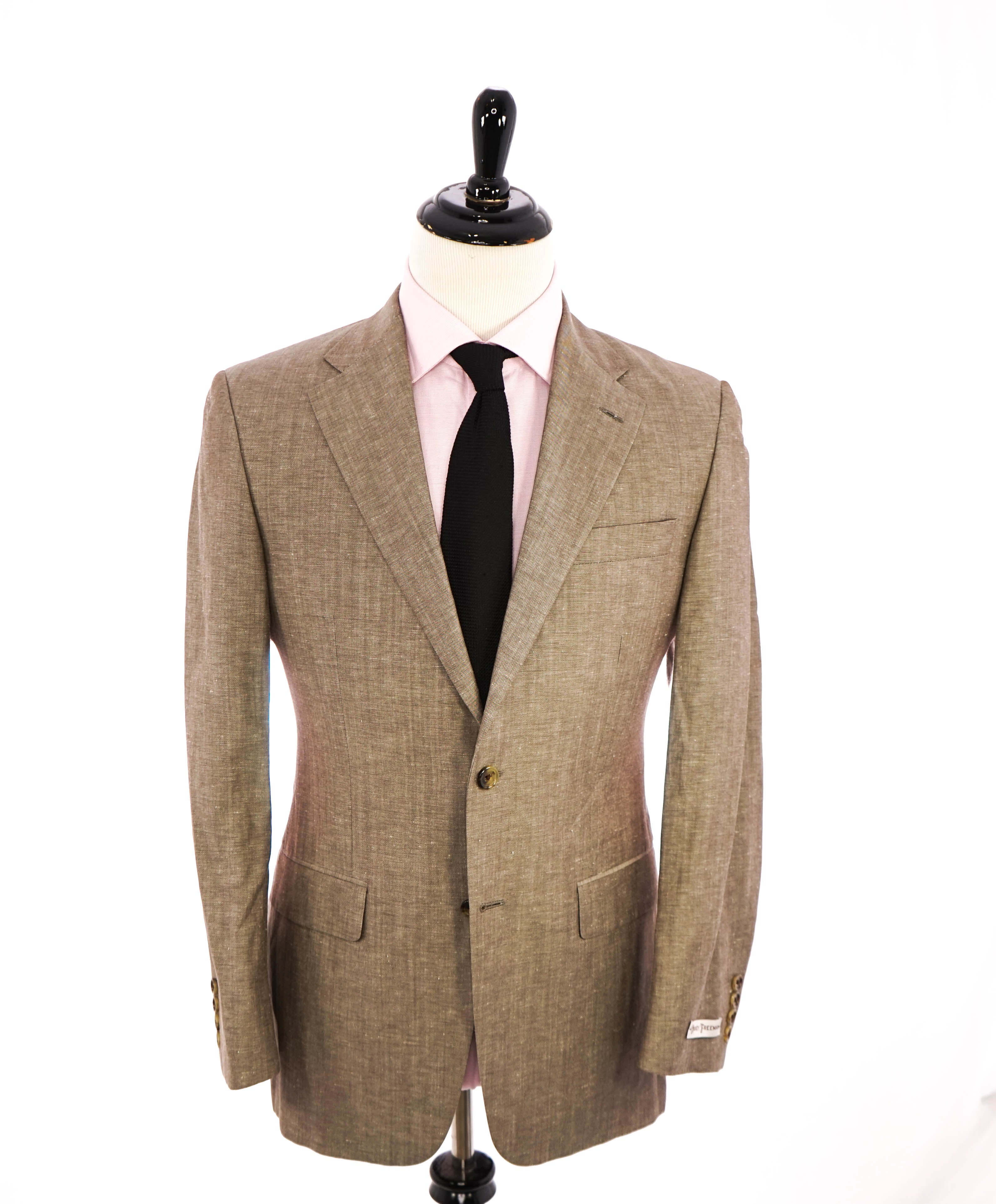 HICKEY FREEMAN - Beige LINEN / WORSTED WOOL Blend Blazer - 38R