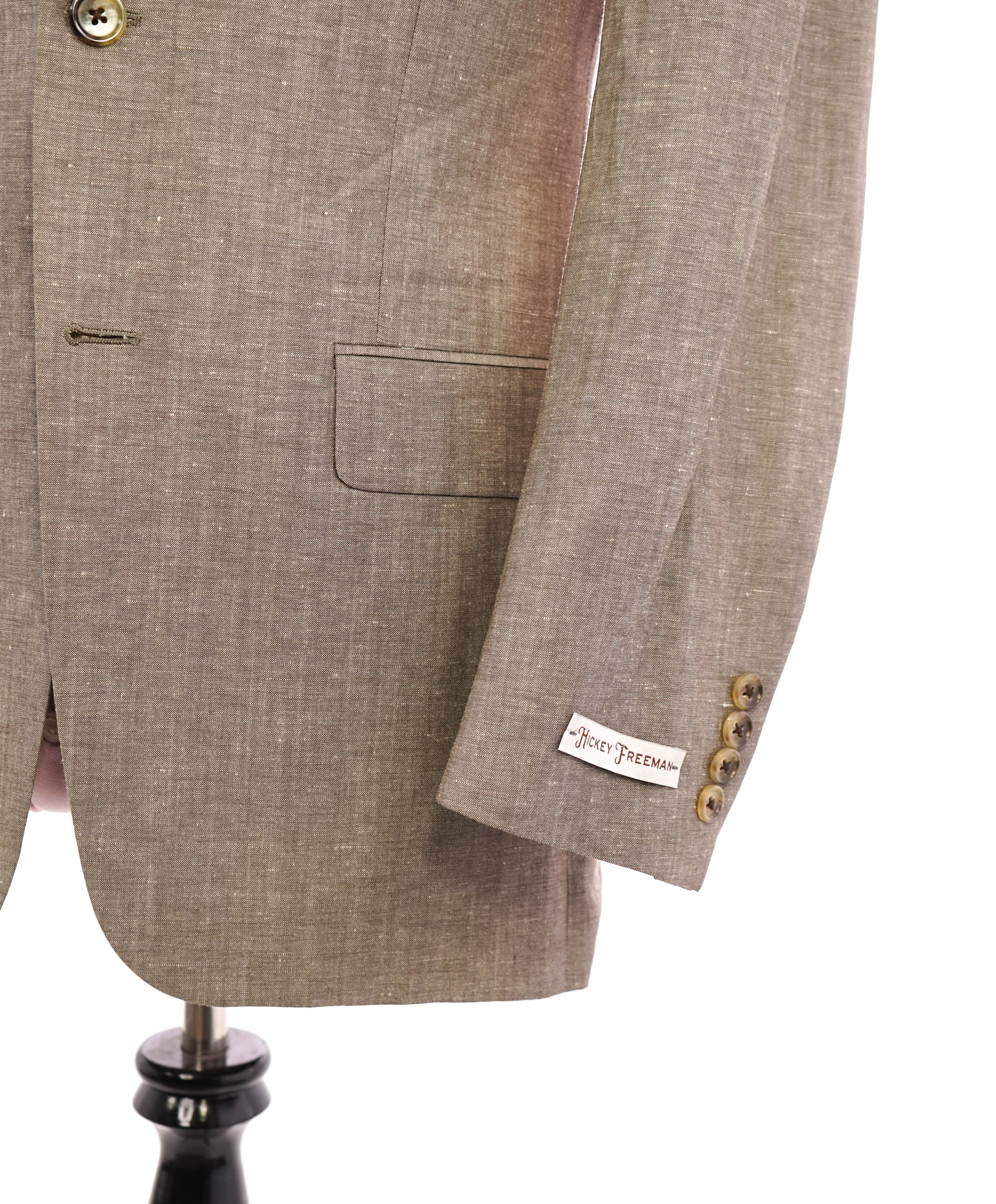 HICKEY FREEMAN - Beige LINEN / WORSTED WOOL Blend Blazer - 38R