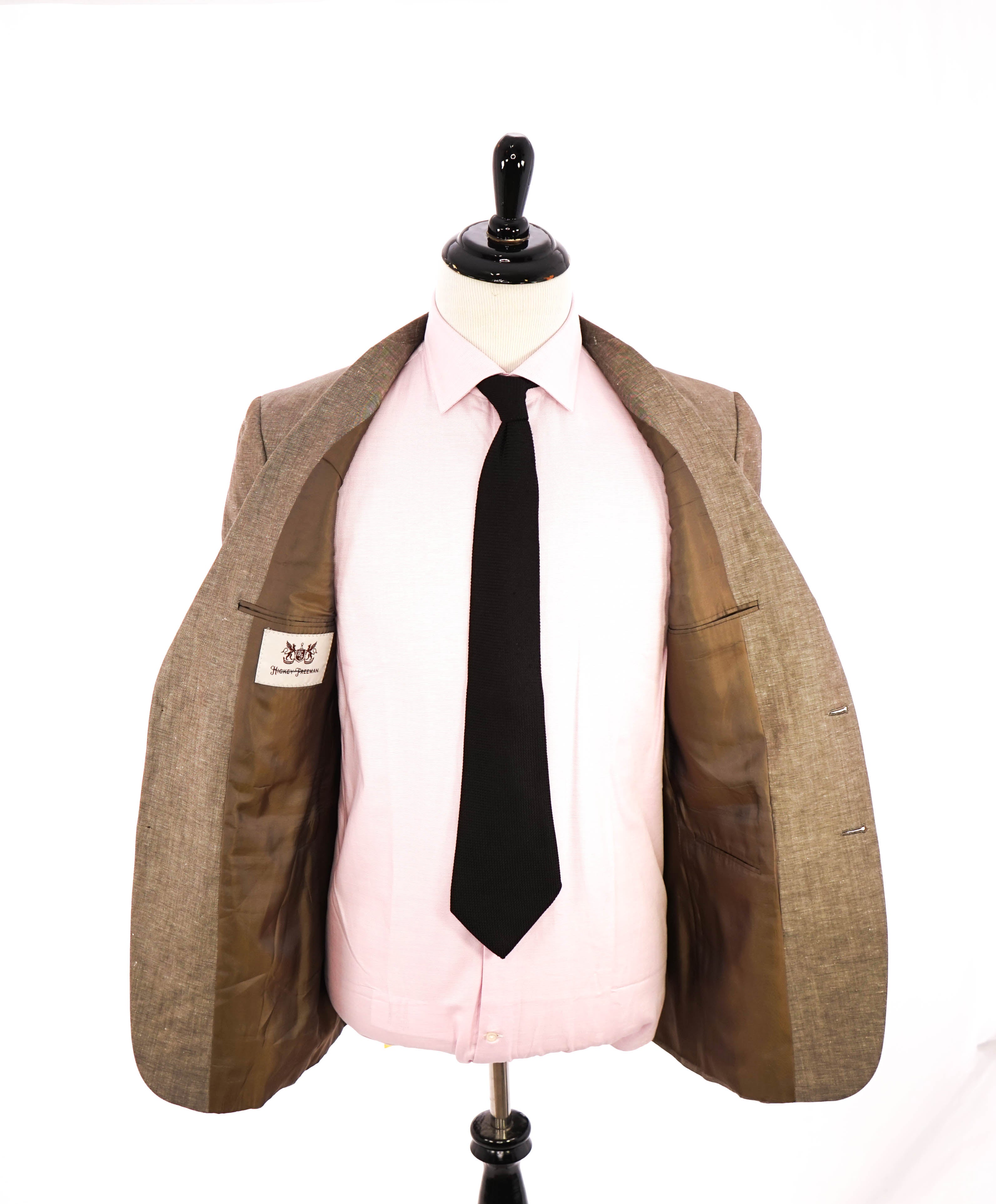 HICKEY FREEMAN - Beige LINEN / WORSTED WOOL Blend Blazer - 38R