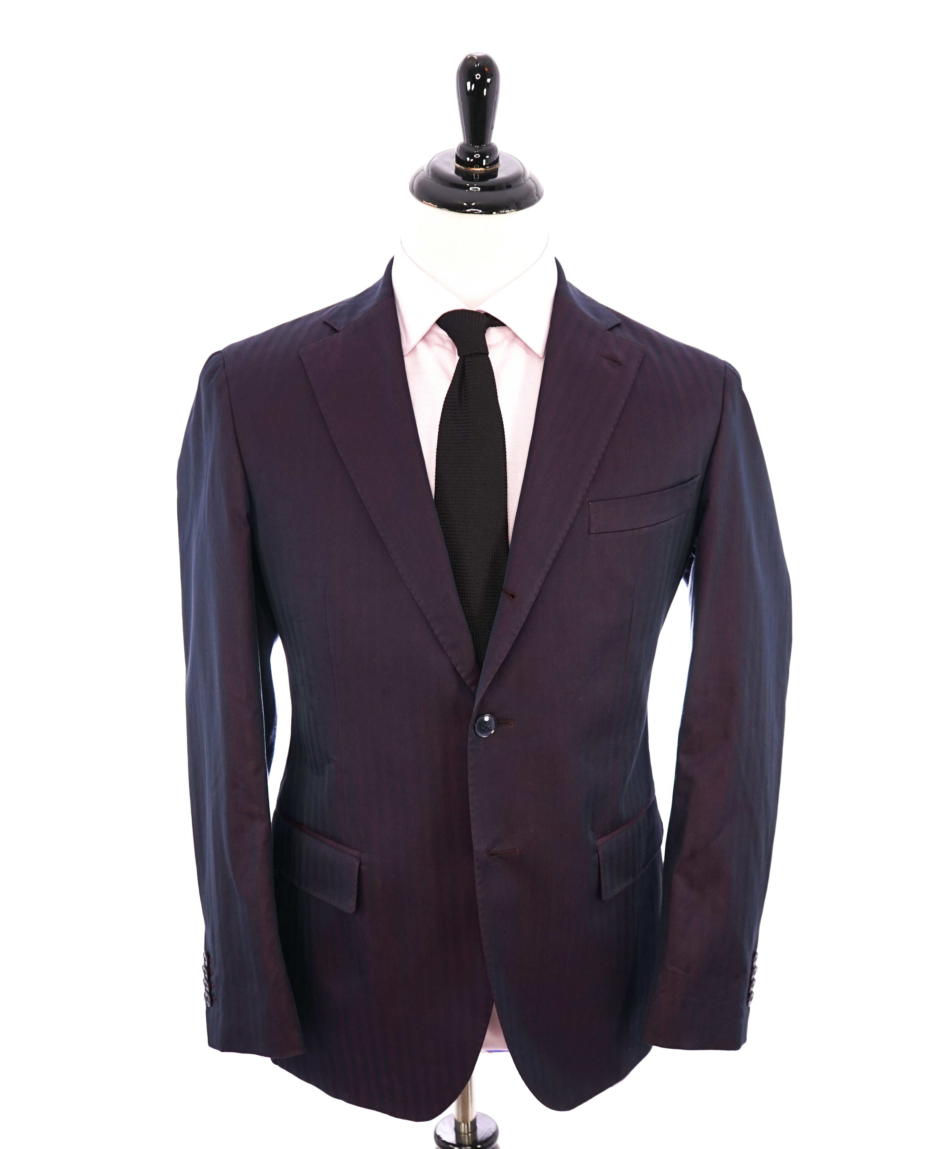 L'8 L.B.M. 1911 - Luigi Bianchi Herringbone Premium Unlined Burgundy Suit - 40R