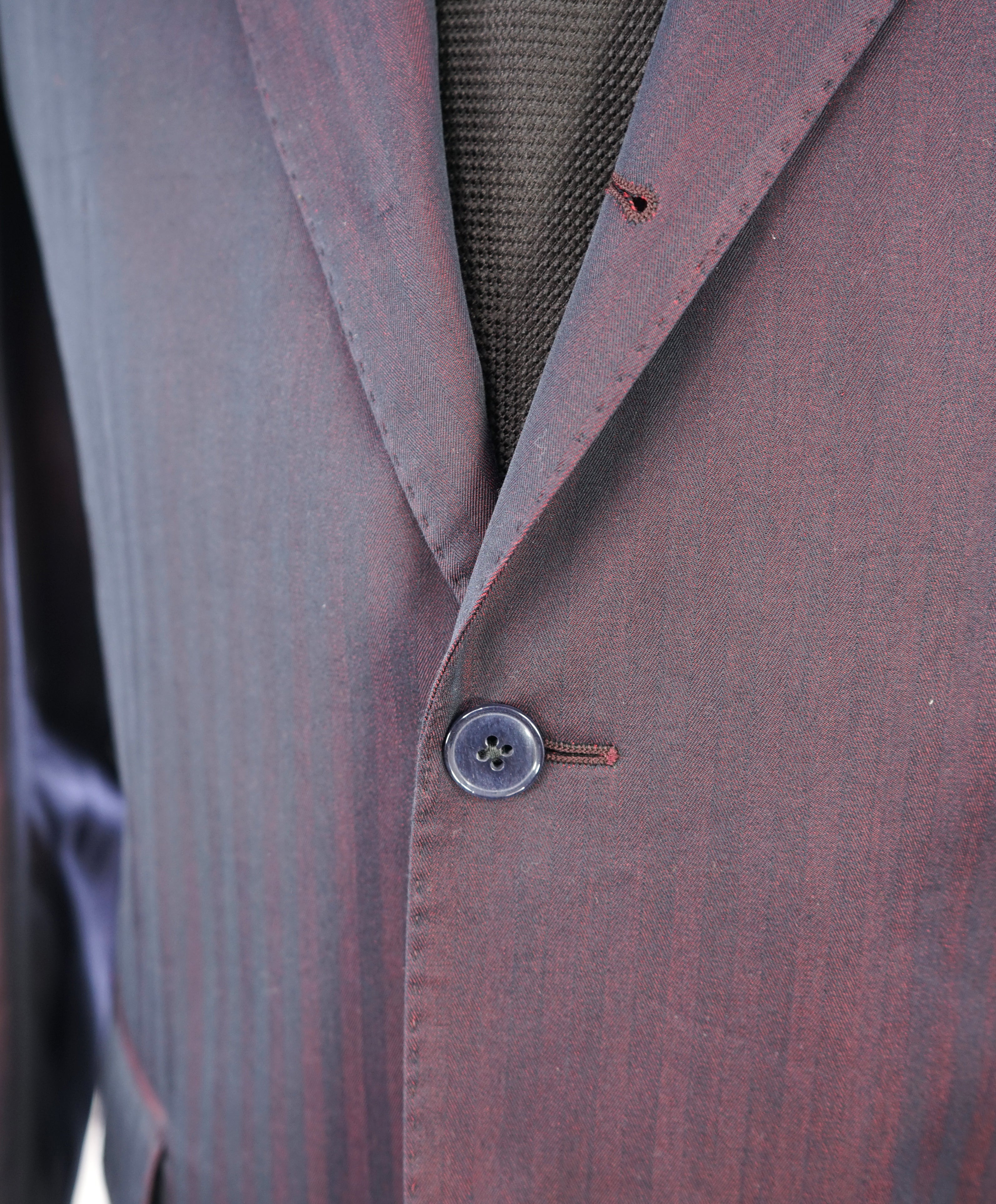 L'8 L.B.M. 1911 - Luigi Bianchi Herringbone Premium Unlined Burgundy Suit - 40R