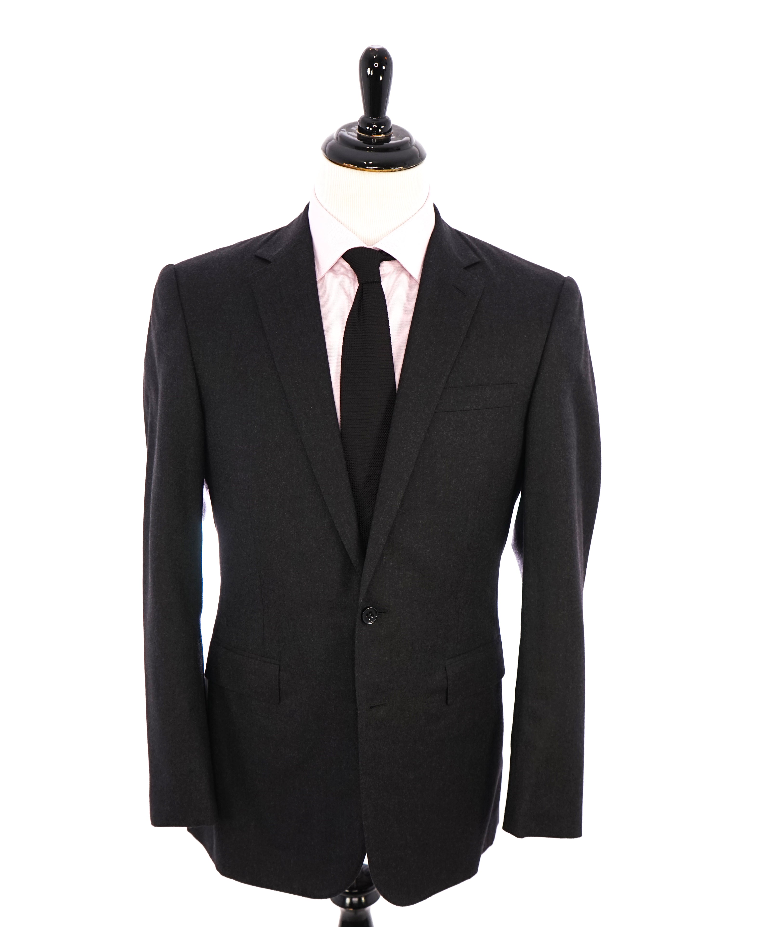 RALPH LAUREN BLACK LABEL - "Anthony" Flannel Side-Tabs Notch Suit - 40L