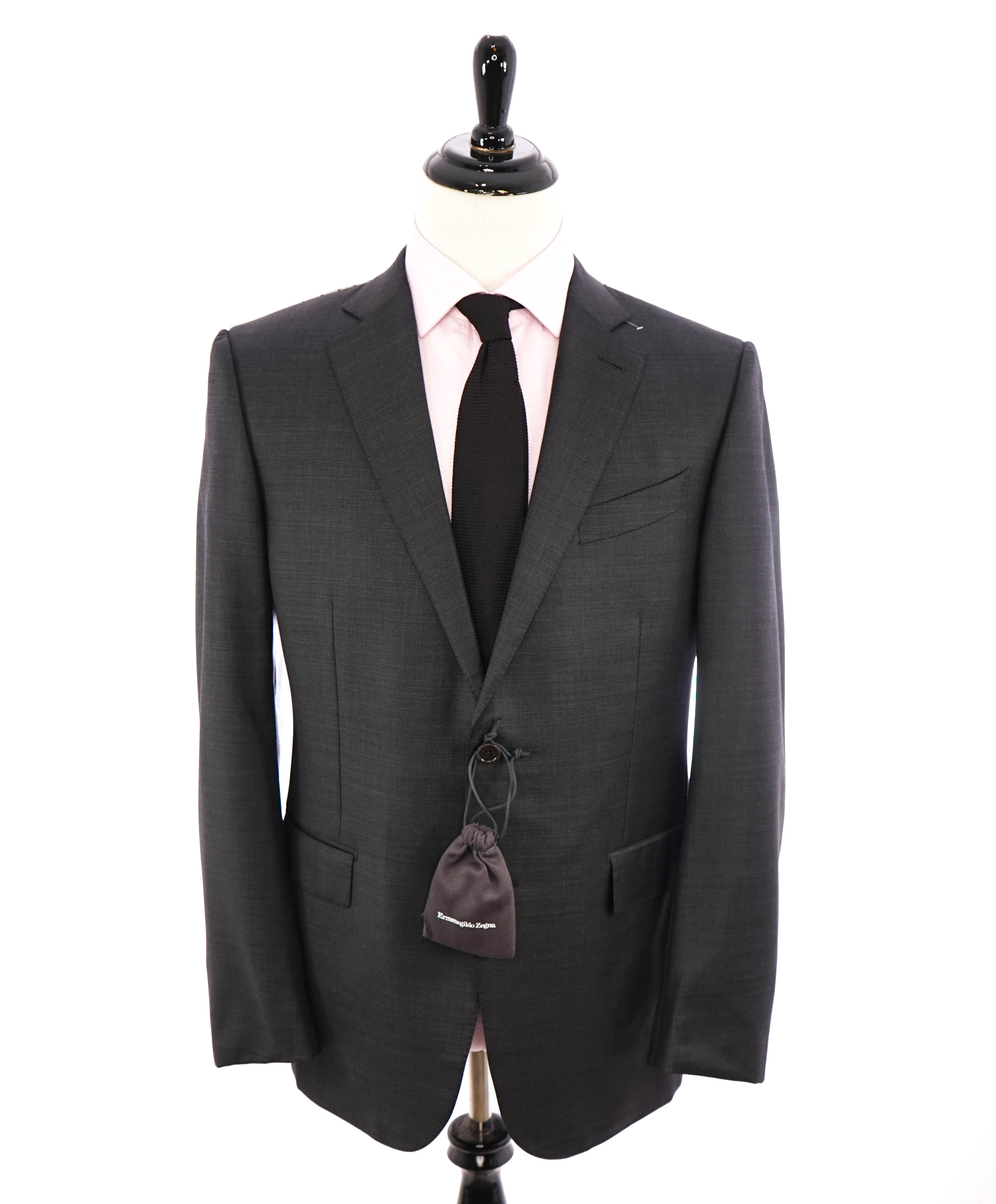 ERMENEGILDO ZEGNA -"TROFEO" Gray Birdseye *MILANO* Premium Suit - 44R