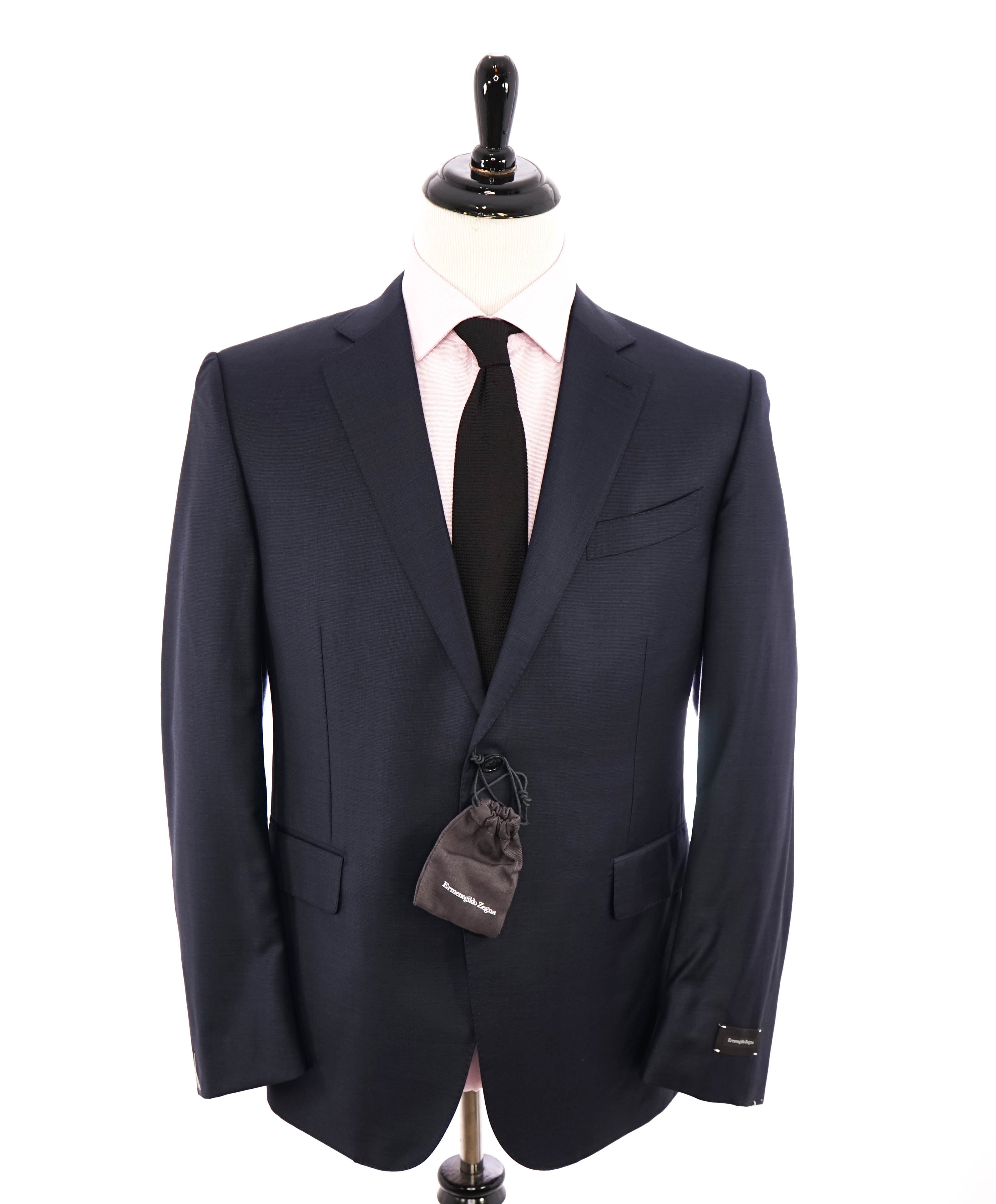 ERMENEGILDO ZEGNA -"TROFEO" *CLOSET STAPLE* Blue Textured Suit - 44S