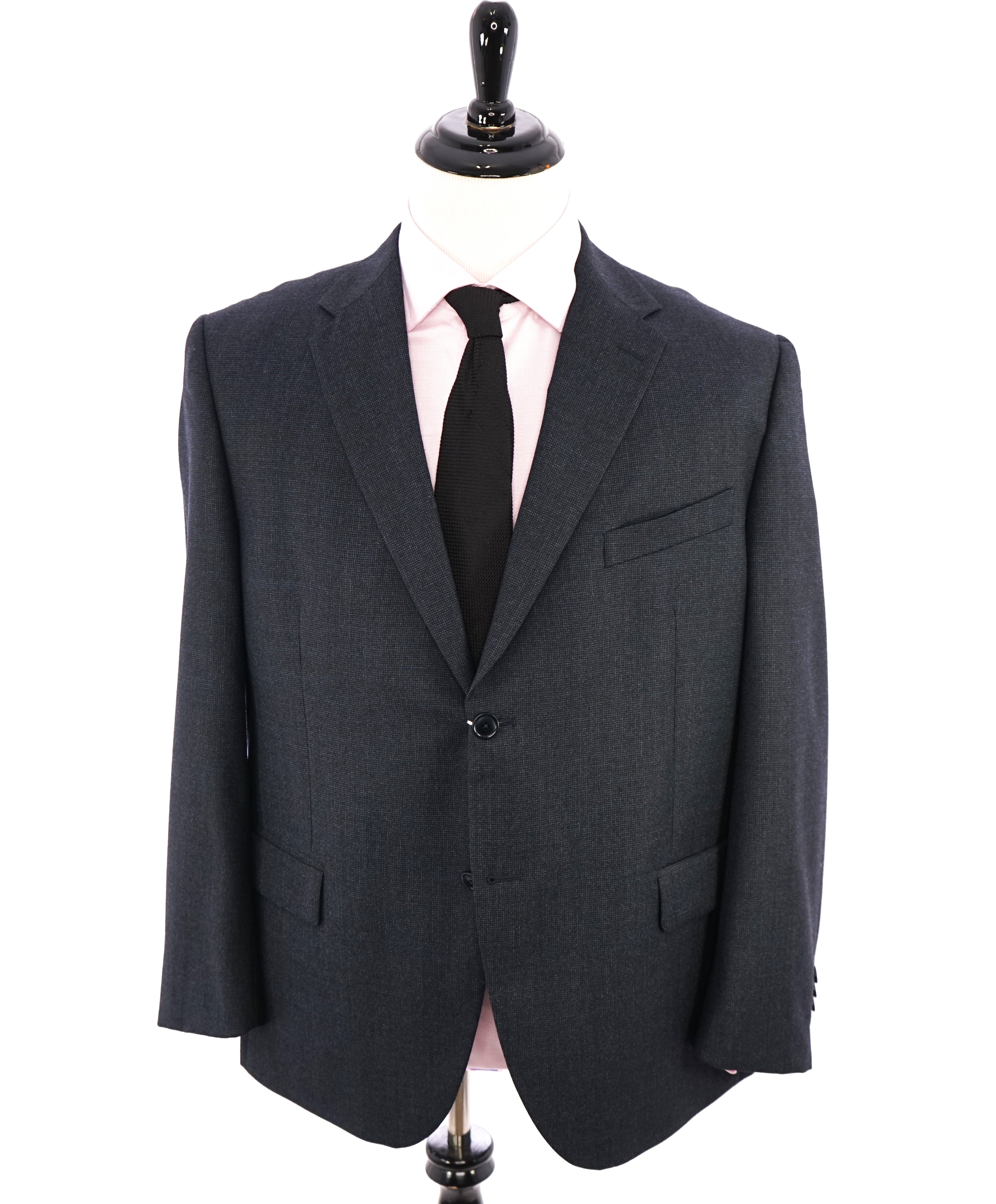 REDA - Super 130's "City Time" Gray Blue Micro Check Suit - 44S