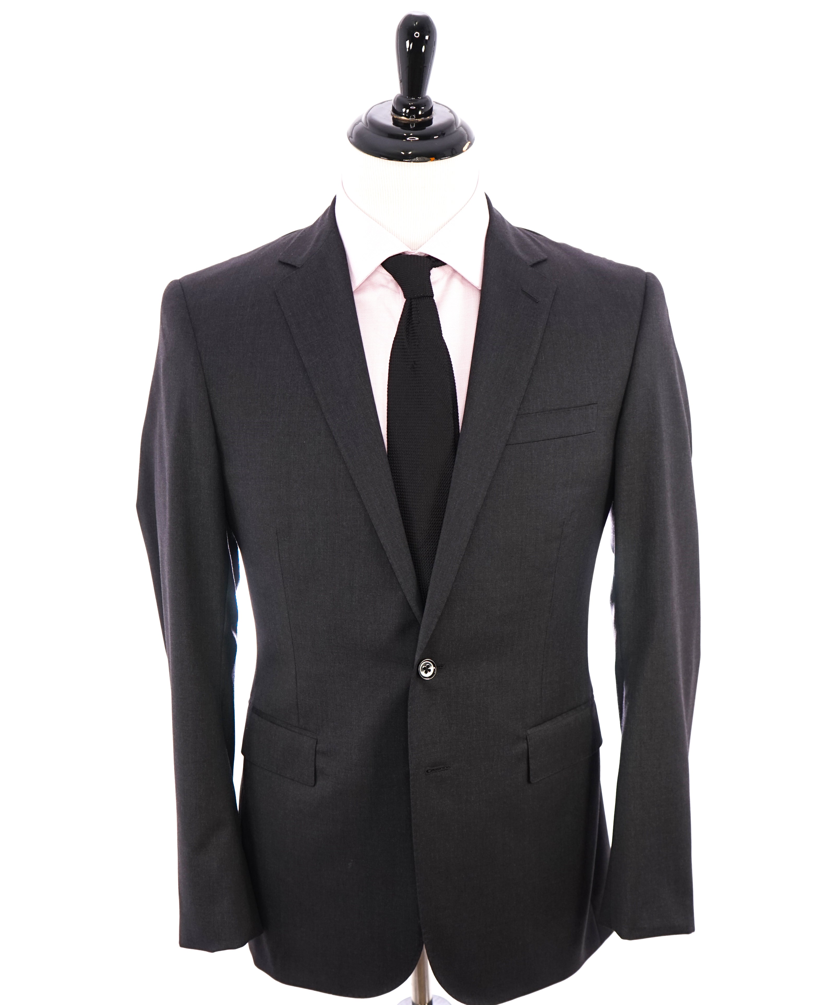 RALPH LAUREN BLACK LABEL - "Anthony" Gray All-Season Suit Side-Tabs - 40R