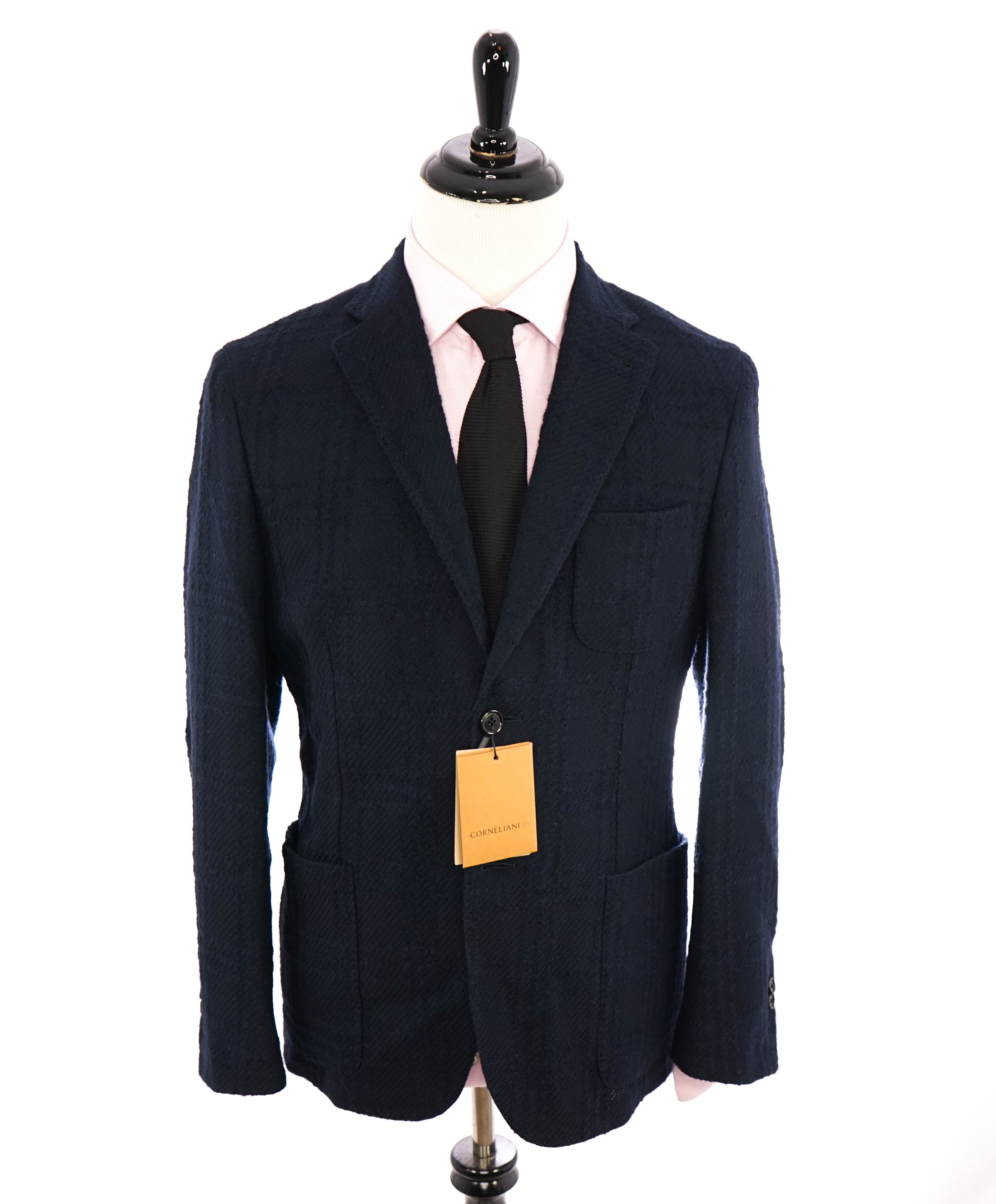 CORNELIANI - *BLEISURE JACKET* Wool Raised Texture Unlined Blazer - 40R