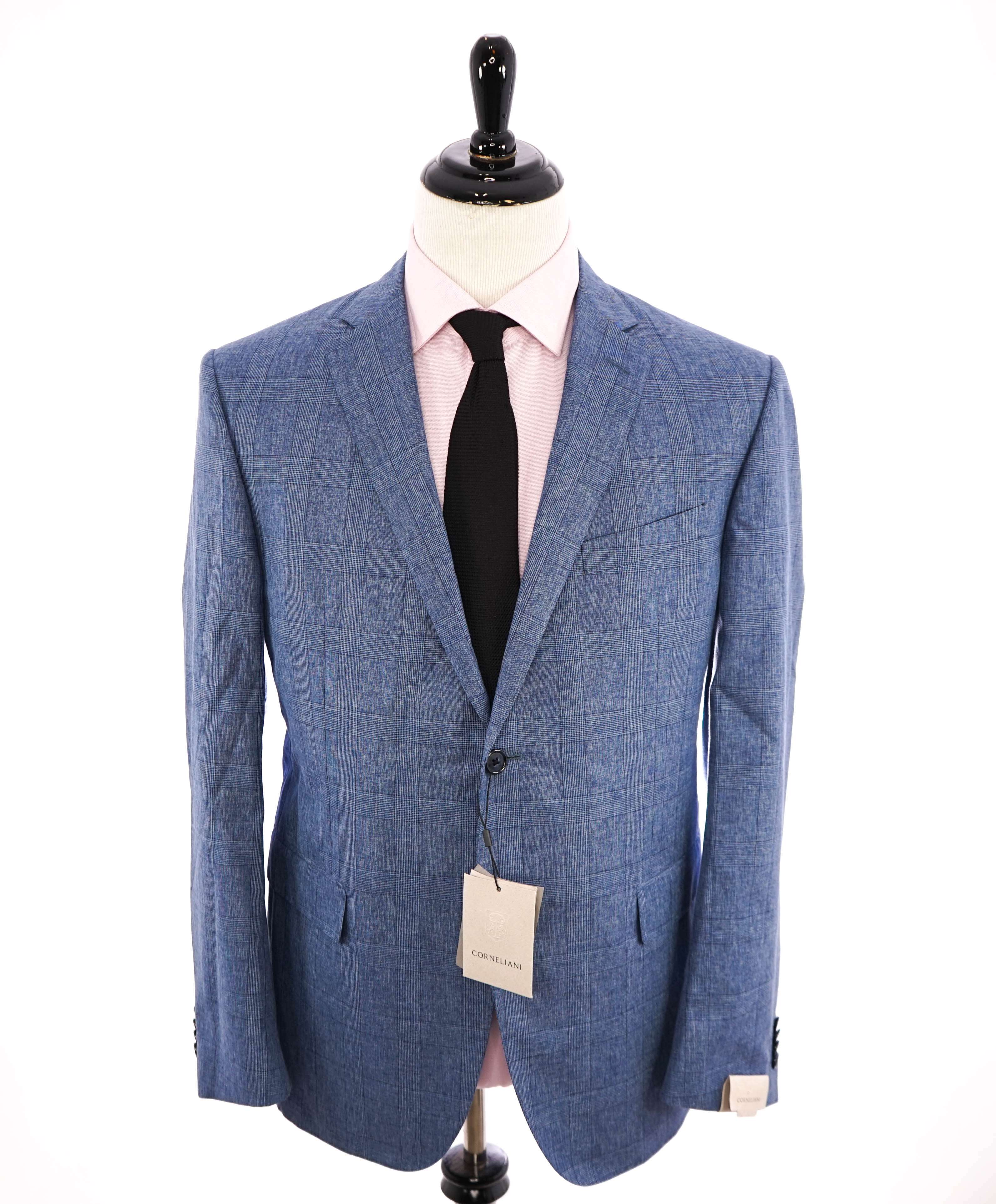 CORNELIANI - Baby Blue WOOL/COTTON/SILK Semi-Lined Notch Suit - 44R