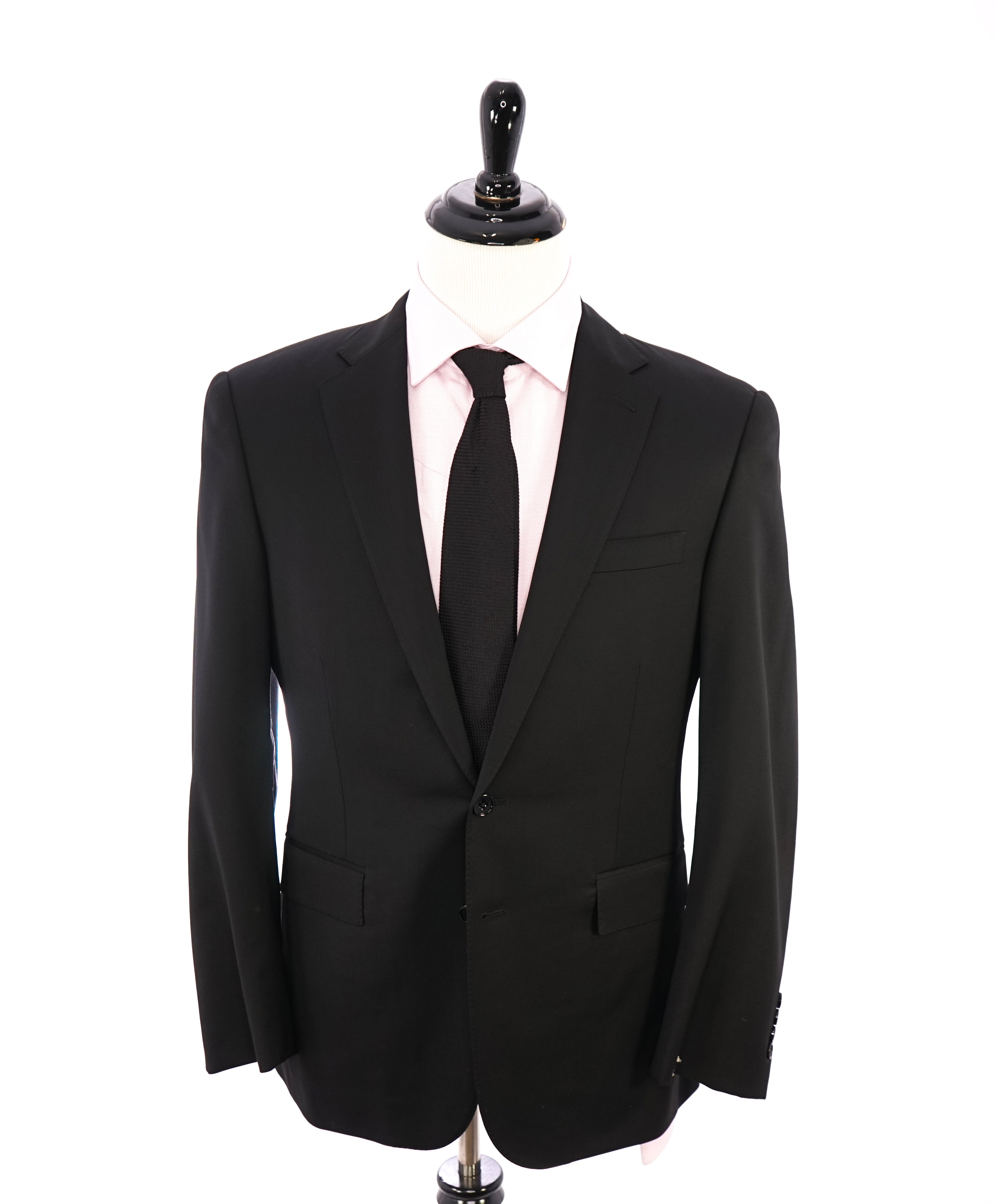 RALPH LAUREN BLACK LABEL - "Anthony" Gray All-Season Suit Side-Tabs - 40S