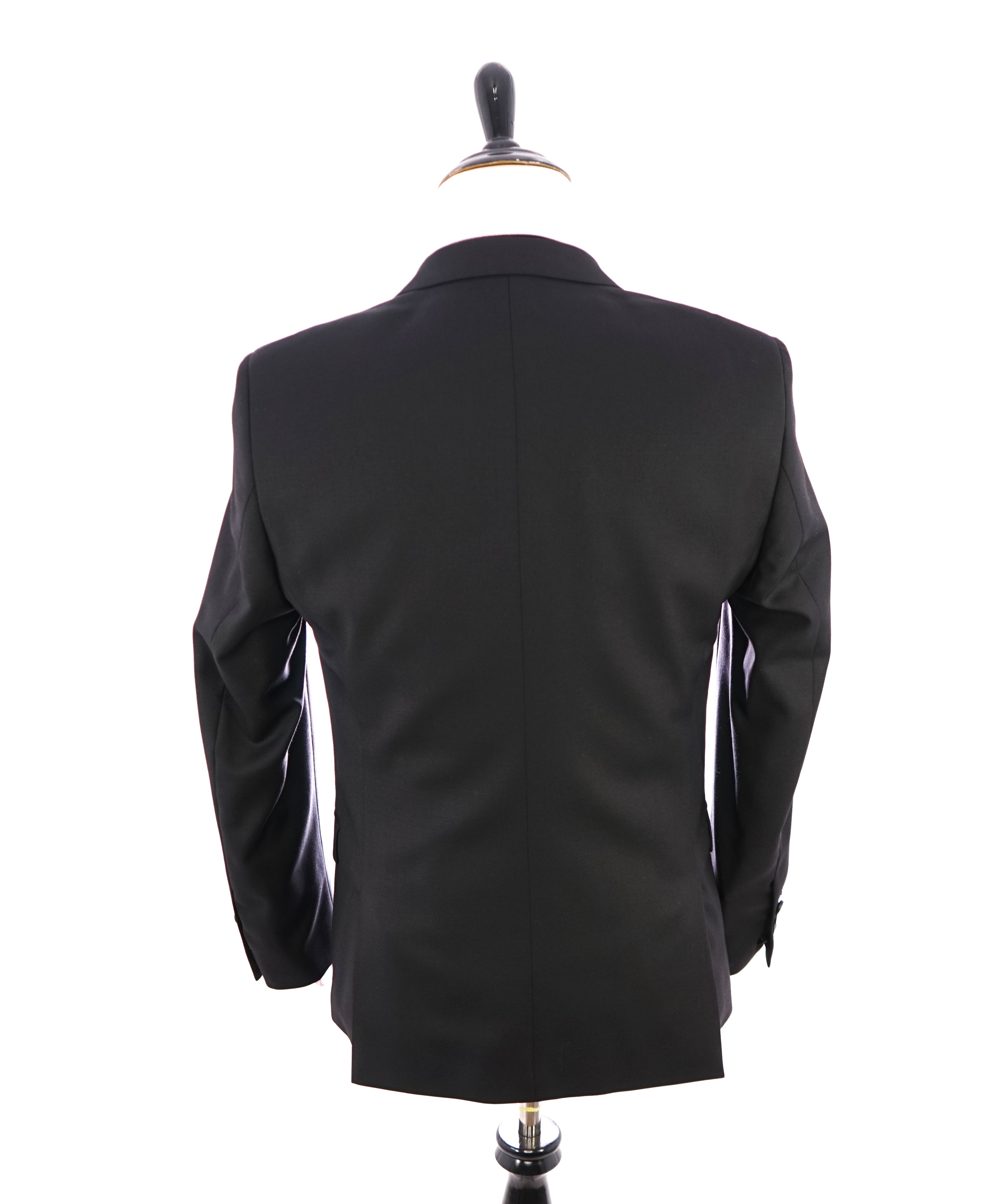 THE KOOPLES - "Fitted" Black Sleek Blazer / Logo Buttons / Slim Peak Lapel - 40R