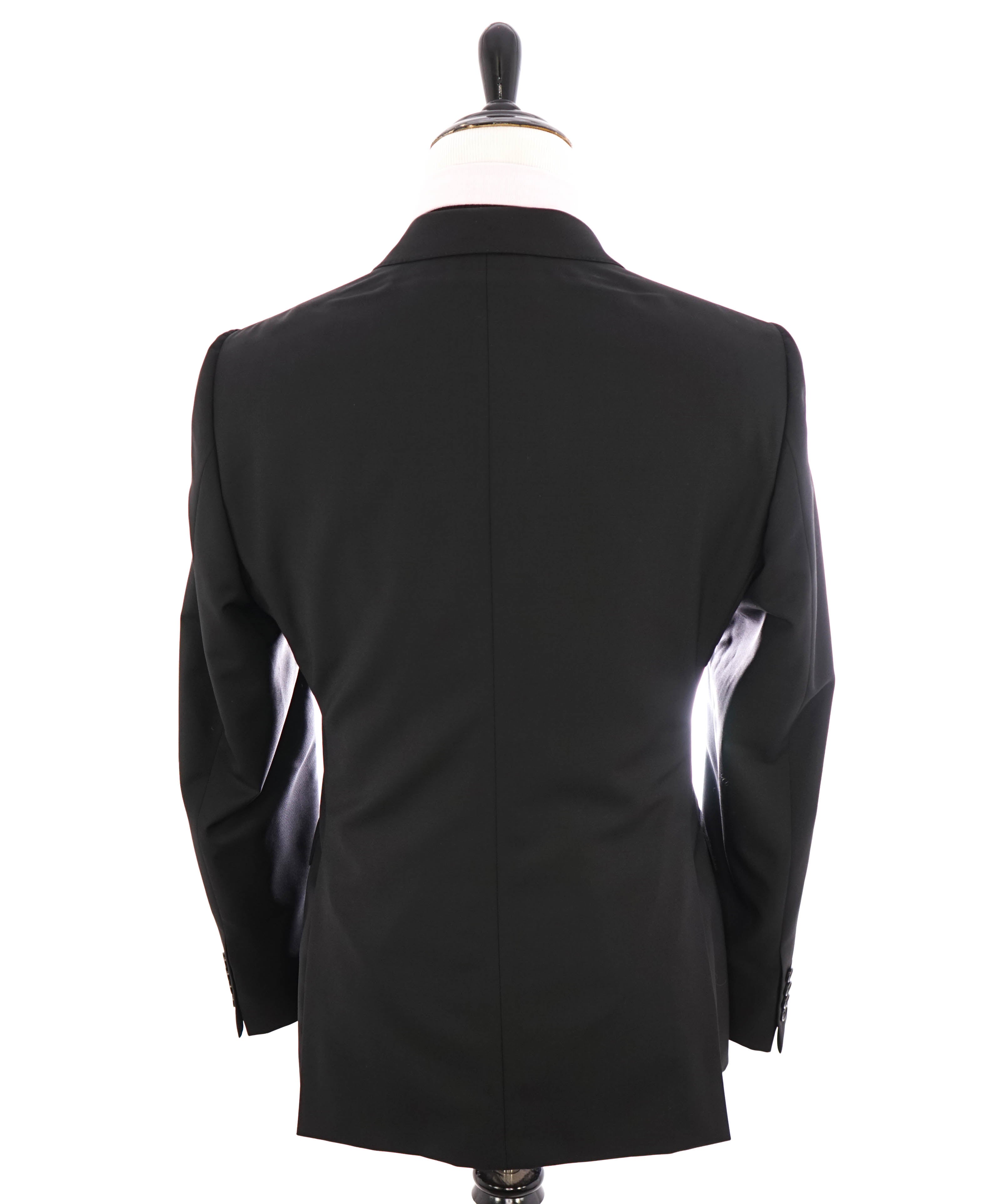 ARMANI COLLEZIONI -  "M Line" MOHAIR Modern Black Peak Lapel Suit - 44R