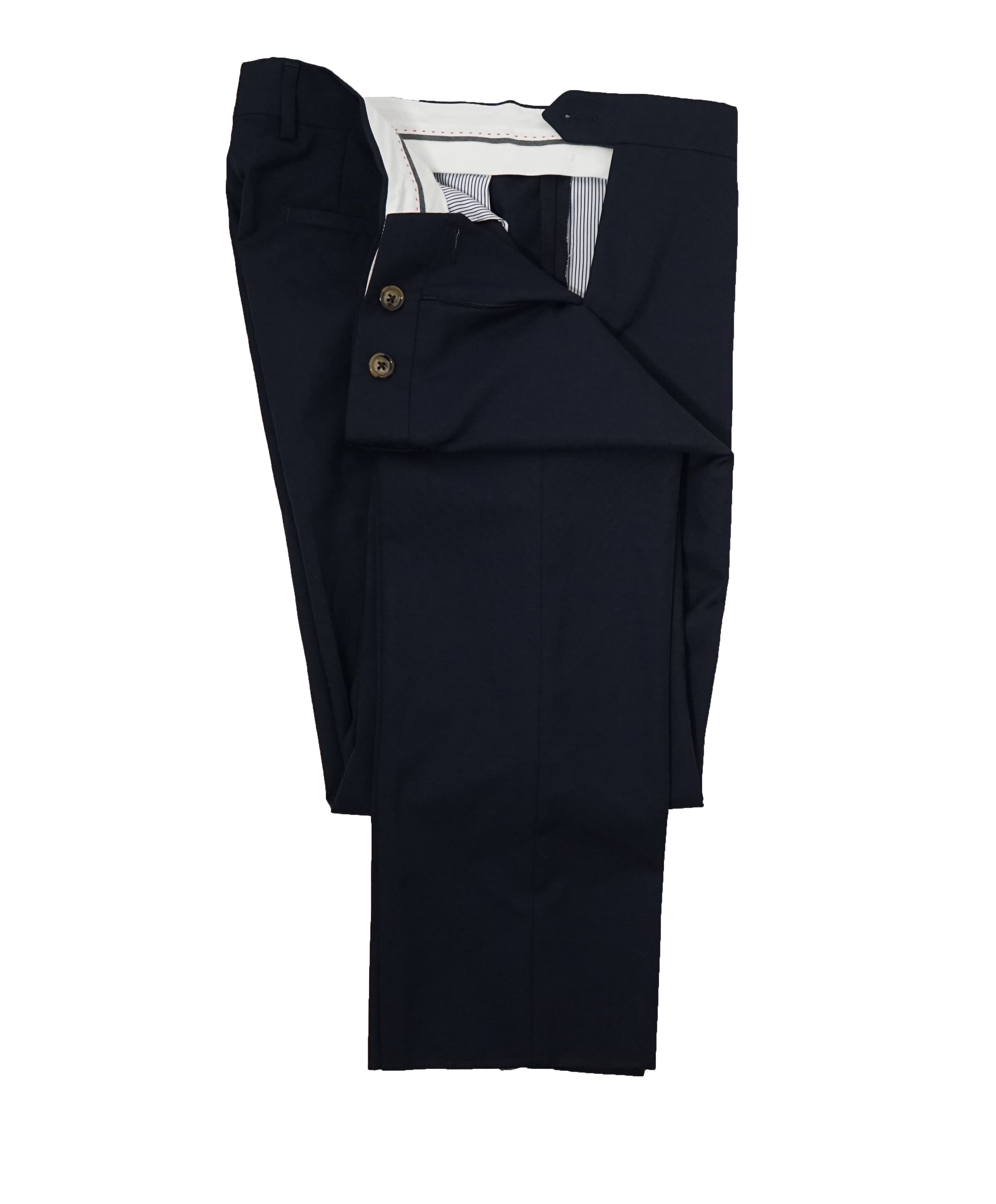 ELEVENTY - Semi-Lined 2-3 Button Lapel Navy Wool & Silk Suit Brunello Cucinelli Style - 40R