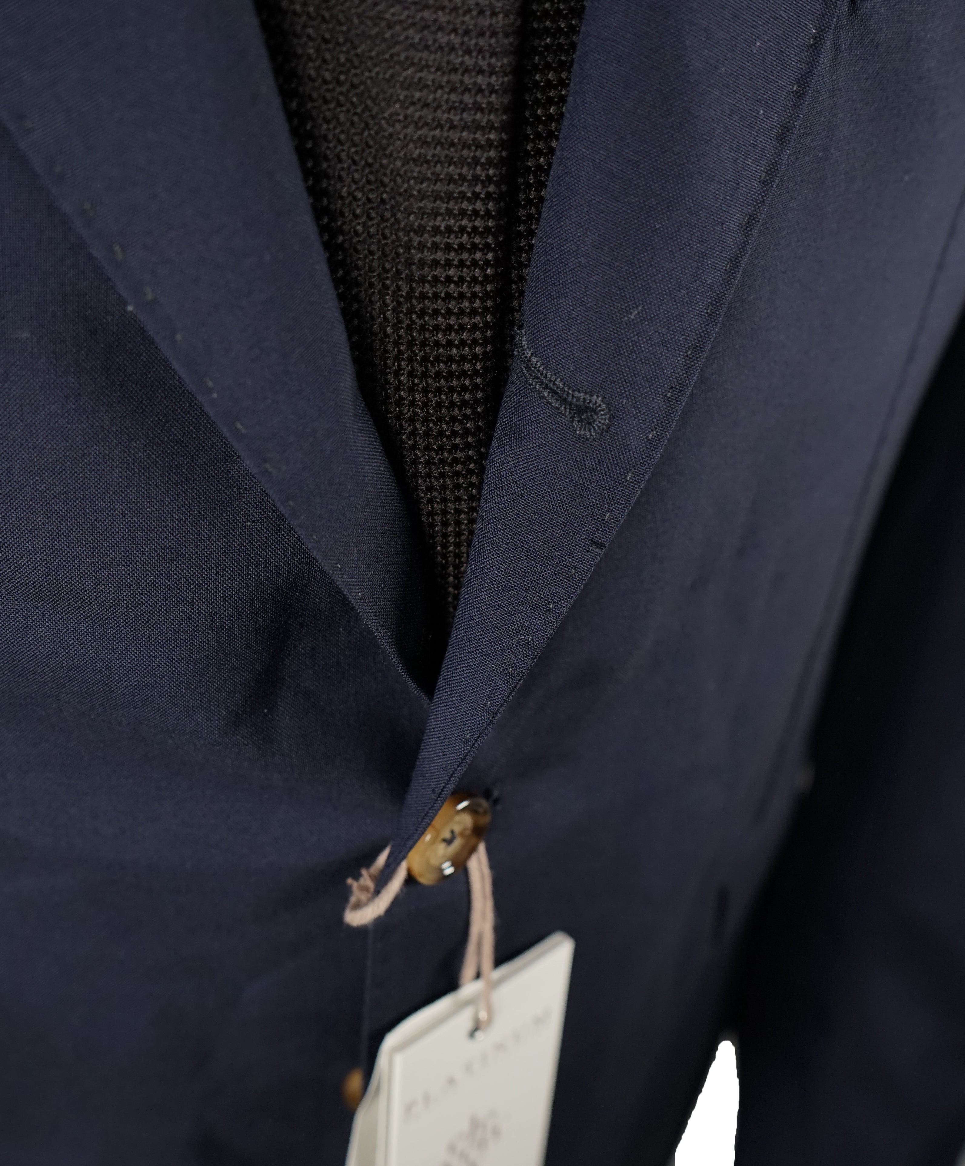 ELEVENTY - Semi-Lined 2-3 Button Lapel Navy Wool & Silk Suit Brunello Cucinelli Style - 40R