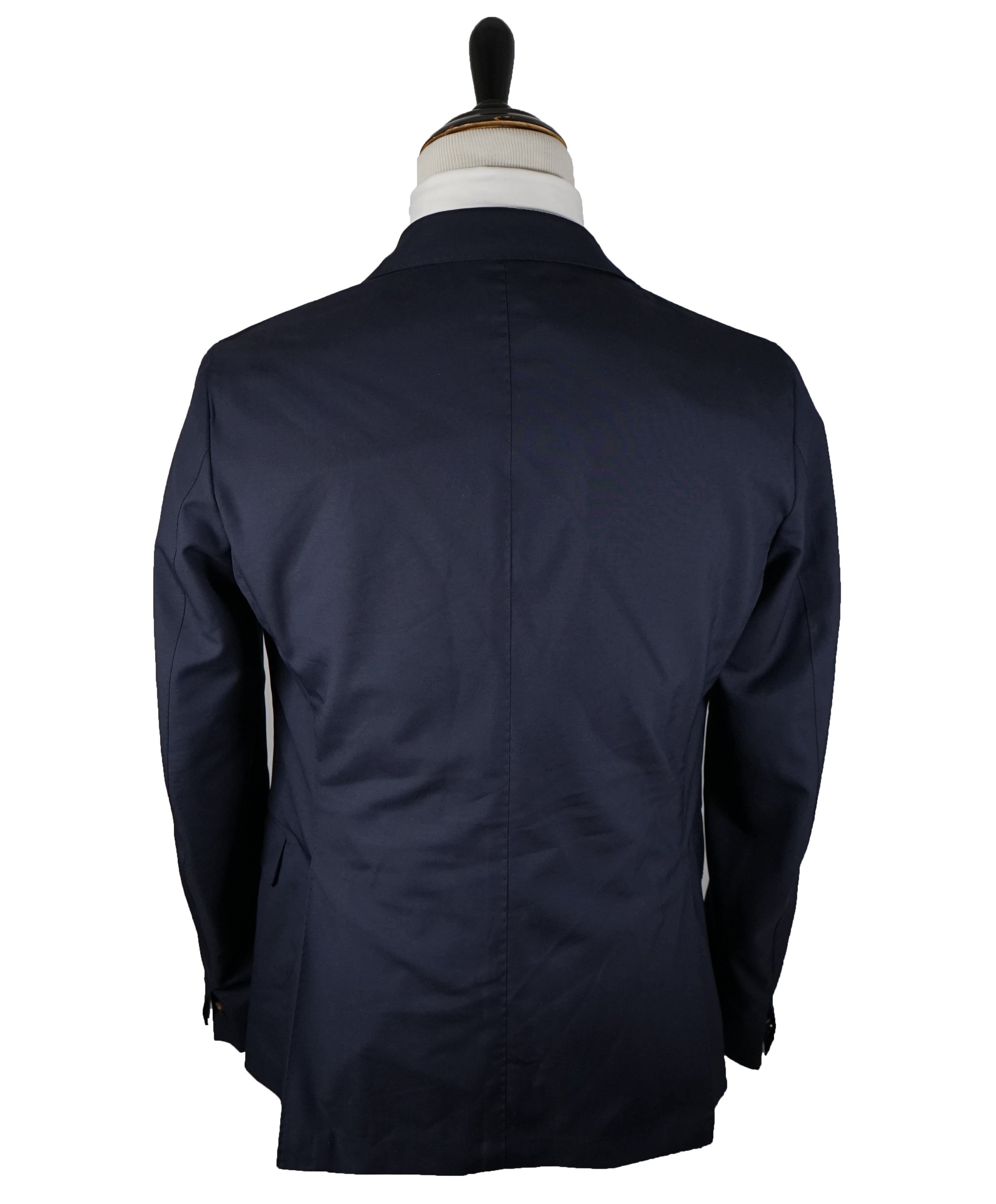 ELEVENTY - Semi-Lined 2-3 Button Lapel Navy Wool & Silk Suit Brunello Cucinelli Style - 40R