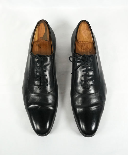 GUCCI - Interlocking GG Logo Heel Slim Silhouette Oxfords - 9.5